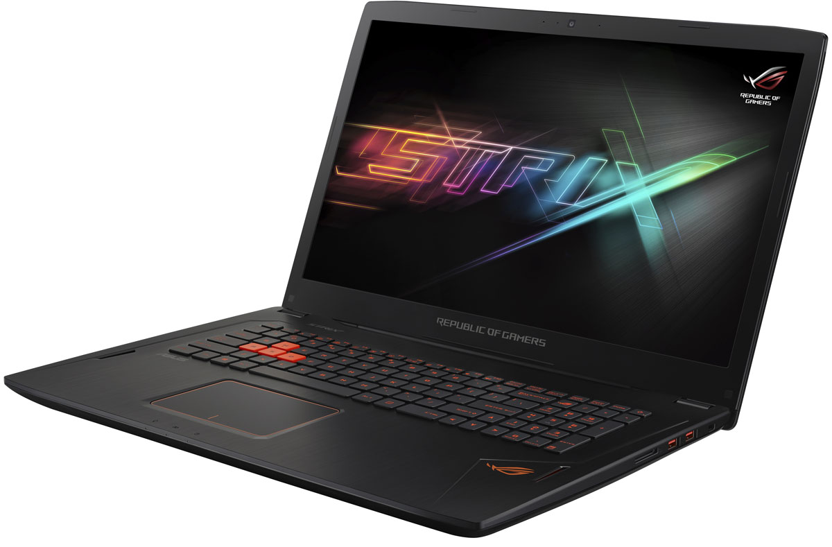 ASUS ROG GL702VM, Black (GL702VM-GC364T)GL702VM-GC364T ASUS ROG GL702VM, Black (GL702VM-GC364T)GL702VM-GC364TНоутбук ASUS ROG GL702VM - это мощный процессор Intel и геймерская видеокарта NVIDIA GeForce GTX в компактном и легком корпусе. С этим мобильным компьютером вы сможете играть в любимые игры где угодно.Видеокарта NVIDIA GeForce GTX 1060 предлагает полную совместимость с современными системами виртуальной реальности и высокую производительность, необходимую для их надлежащей работы.Ноутбук ROG GL702VM - это тонкое (24,7 мм) и довольно легкое (2,7 кг) устройство, учитывая тот факт, что он представляет собой полноценную геймерскую платформу. Он без труда поместится в сумку или рюкзак и позволит своему владельцу окунуться в современные компьютерные игры в любом месте и в любое время.ROG GL702VM оснащается 17-дюймовым дисплеем с широкими (178°) углами обзора, разрешение которого составляет 1920x1080 (Full-HD) пикселей. Дисплей данного ноутбука отличается суженной экранной рамкой. Ее толщина составляет всего 17 мм сверху и 13 мм по краям.В ноутбуке ROG GL702VM реализована технология NVIDIA G-SYNC, синхронизирующая частоту обновления экрана с частотой вывода кадров графическим процессором. Благодаря G-SYNC устраняется неприятный эффект разрыва кадра и уменьшается задержка отображения, что обеспечивает как более высокое качество картинки, так и улучшенную реакцию игры на действия пользователя.В ноутбуке ROG GL702VM применяется высокоэффективная система охлаждения с тепловыми трубками и тремя вентиляторами, независимо друг от друга обслуживающими центральный и графический процессоры. Продуманное охлаждение - залог стабильной работы мобильного компьютера даже во время самых жарких виртуальных сражений!Специалистам ASUS пришлось применить множество оригинальных решений, чтобы добиться эффективного охлаждения ROG GL702VM, учитывая ограничения, накладываемые его тонким форм-фактором. Например, дополнительный вентилятор имеет толщину, равную толщине обычного USB-разъема!Клавиатура данного ноутбука разрабатывалась специально для игр, поэтому в ней реализована эксклюзивная технология Overstroke, ее клавиши обладают глубоким ходом (1,6 мм), а знаменитая комбинация WASD выделена среди остальных. Прочная (до 10 млн нажатий!) и эргономичная, эта клавиатура оснащается подсветкой красного цвета, которая позволит с комфортом играть даже ночью.В число интерфейсов, реализованных в ROG GL702VM, входят Intel Thunderbolt, способный передавать данные на скорости до 40 Гбит/с, и USB 3.1, представленный обратимым разъемом Type-C. Два быстрых периферийных интерфейса обеспечивают широкую совместимость с различными внешними устройствами.В ноутбуке ROG GL702VM применяется оперативная память новейшего типа DDR4, которая обеспечивает повышенную скорость передачи данных и уменьшенное энергопотребление по сравнению с предыдущими типами.ROG GL702VM оснащается твердотельным накопителем, чья высокая скорость передачи данных позволит операционной системе, приложениям и игровым данным загружаться быстрее, а для хранения больших объемов можно воспользоваться традиционным жестким диском емкостью 1 терабайт.Динамики встроенной аудиосистемы размещены таким образом, чтобы обеспечить максимальное качество звука, возможное в столь компактном корпусе.Программное обеспечение ROG Gaming Center - это комплексный центр управления всевозможными геймерскими функциями, который также включает в себя встроенные утилиты ROG Game First III, XSplit Gamecaster, ROG MacroKey и Splendid.Точные характеристики зависят от модификации.Ноутбук сертифицирован EAC и имеет русифицированную клавиатуру и Руководство пользователя