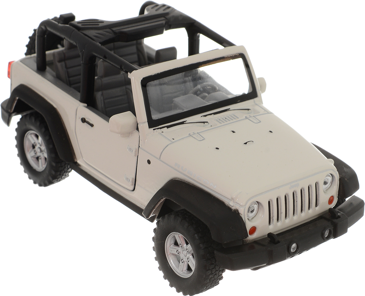 Welly Модель автомобиля Jeep Wrangler Rubicon цвет белый
