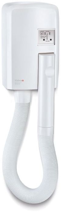 Valera Hotello Shaver, White фен832.01/RT Valera Hotello Shaver, White фен832.01/RTНастенный фен сo шлангом Hotello Shaver превосходно подойдет для домашнего использования и поможет быстро и легко высушить и уложить волосы. Новый дизайн воздушного модуля обеспечивает мощный воздушный поток. Устройство автоматически включается при снятии с держателя. Фен снабжен защитой от перегрева и автоматически отключается после 8 минут непрерывной работы. Ненагревающаяся вращающаяся рукоятка Cool touch и растягивающийся шланг (до 1.2 м) обеспечат комфорт и удобство в использовании. На настенном держателе расположена розетка для бритвы 110-120 В и 220-240 В. Устройство легко закрепляется на стене без необходимости вскрытия корпуса и может быть подключено к электрической сети двумя способами: прямым подключением к электрической сети или подключением к розетке.