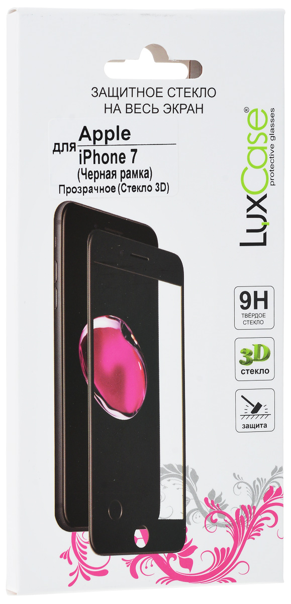 LuxCase защитное 3D стекло для Apple iPhone 7, Black77302 LuxCase защитное 3D стекло для Apple iPhone 7, Black77302Прочное защитное стекло LuxCase для Apple iPhone 7 защитит экран устройства от царапин. Обеспечивает более высокий уровень защиты по сравнению с обычной пленкой. При этом яркость и чувствительность дисплея не будут ограничены. Препятствует появлению воздушных пузырей и надежно крепится на экране устройства.