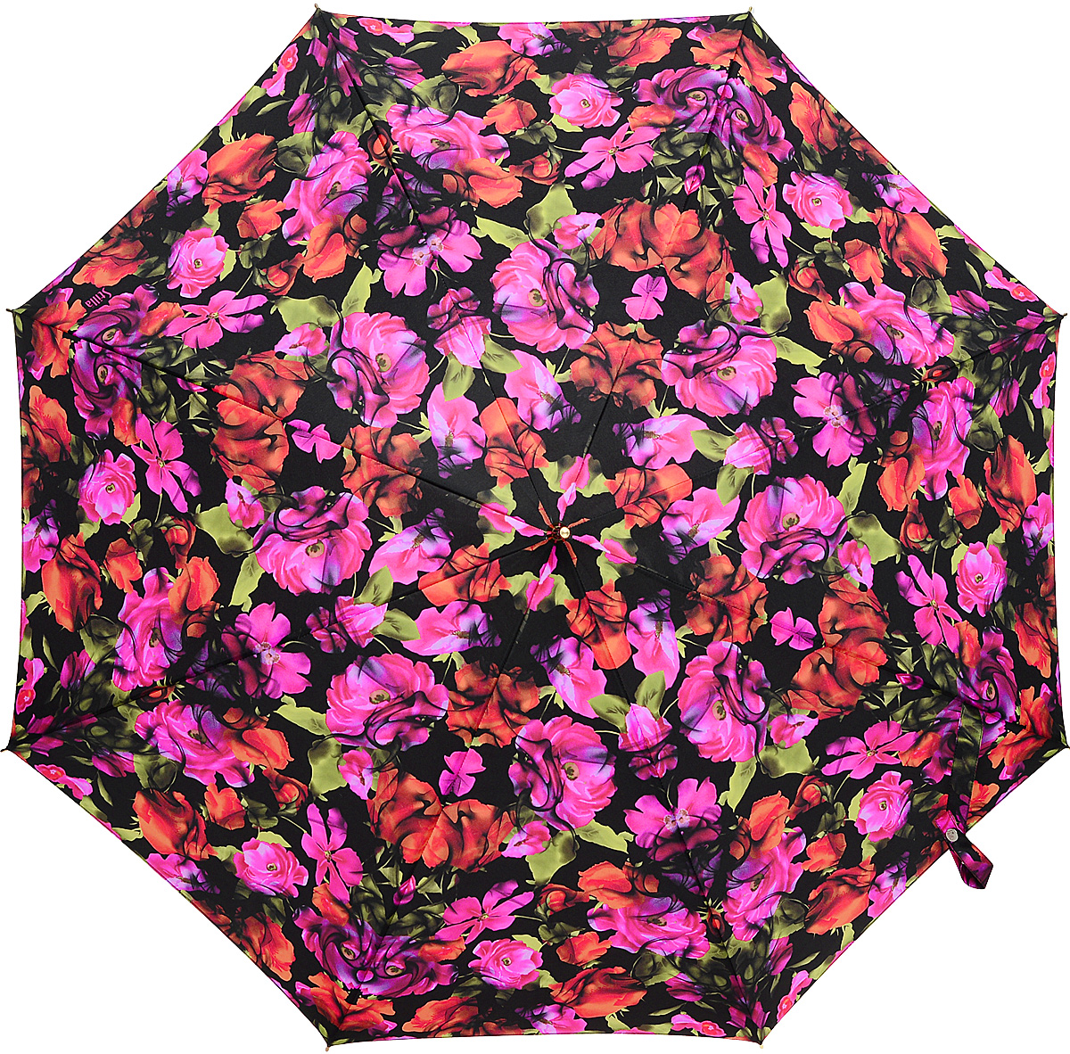 Зонт-трость женский Stilla, цвет: черный, мультиколор. 750/1 auto