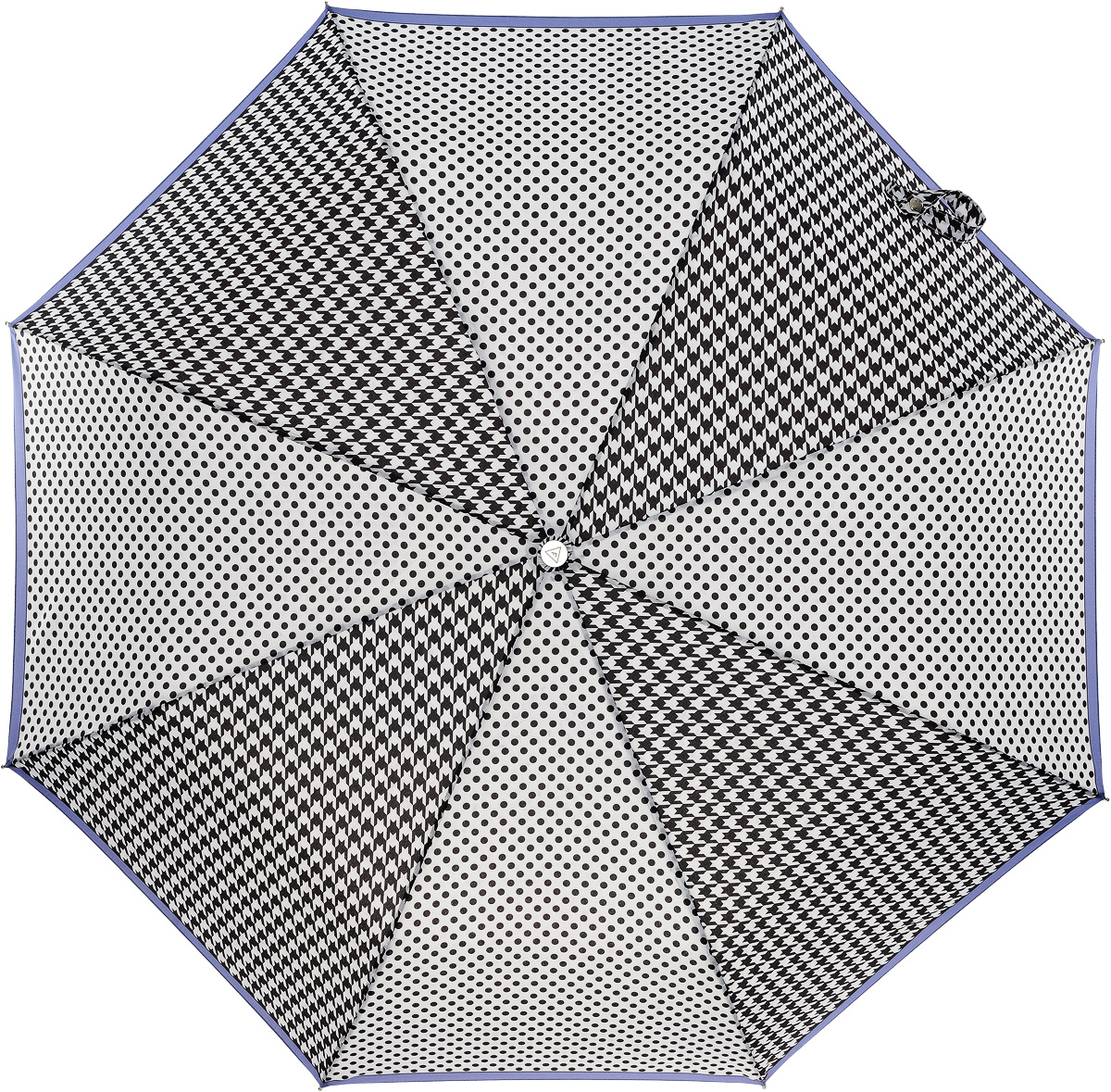 Зонт женский Fabretti, автомат, 3 сложения, цвет: белый, черный, фиолетовый. L-17105-1