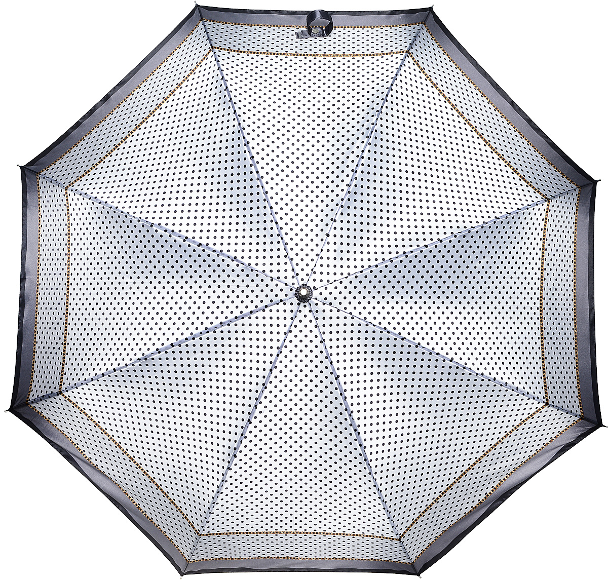 Зонт-трость женский Fabretti, полуавтомат, цвет: белый, серый. 1706