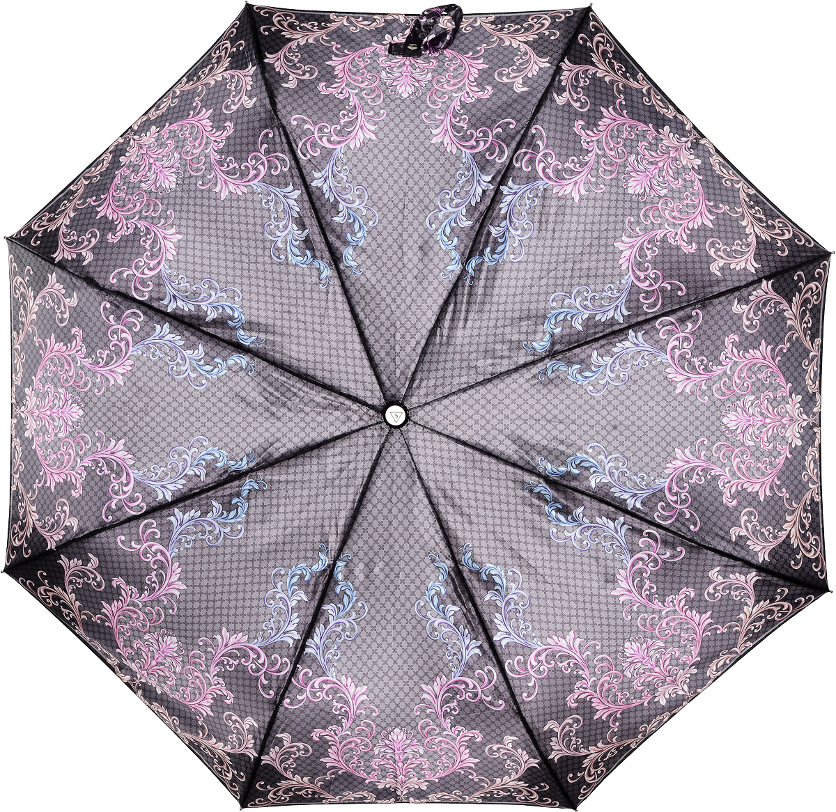 Зонт женский Fabretti, автомат, 3 сложения, цвет: серый, мультиколор. L-17102-6