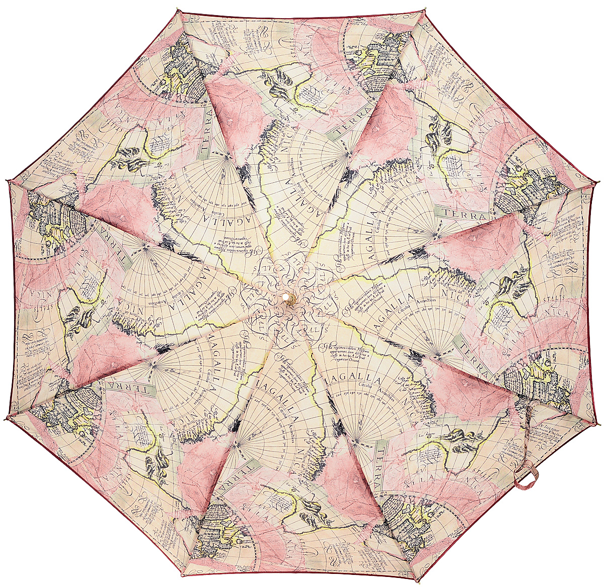 Зонт-трость женский Stilla, цвет: светло-розовый, бежевый, черный. 680/1 auto