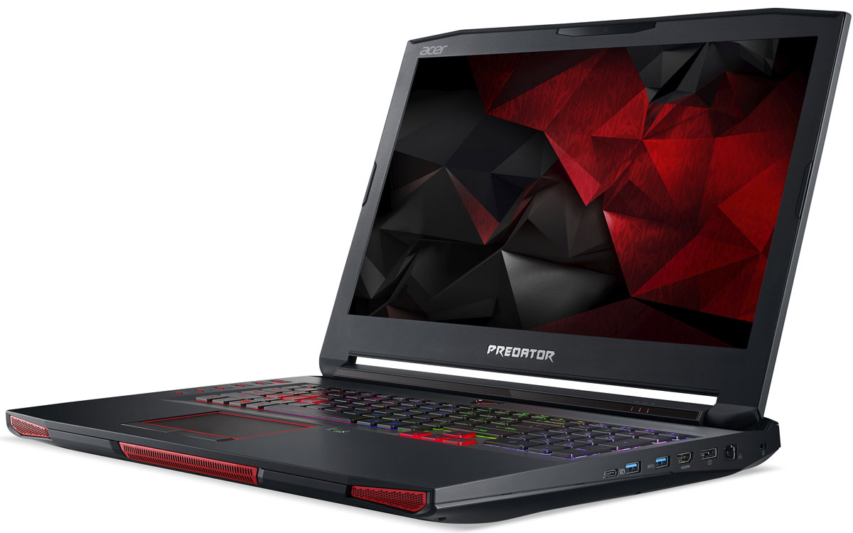 Acer Predator GX-792-70XS, BlackGX-792-70XS Acer Predator GX-792-70XS, BlackGX-792-70XSВпечатляющая мощность и превосходный стиль - все это в одном ноутбуке. Острые и агрессивные черты напоминают космические крейсеры, а выхлопные отверстия сзади дополняют агрессивный дизайн ноутбуку. Acer Predator GX-792 оснащен высокотехнологичным аппаратным обеспечением и инновационной системой охлаждения. В аппаратную конфигурацию ноутбука входит процессор Intel Core i7-7820HQ седьмого поколения с разблокированным множителем, оперативная память DDR4 и дискретная видеокарта NVIDIA GeForce GTX 1080. Мощные компоненты обеспечивают высокую скорость в современных играх и тяжелых приложениях, например при редактировании видео.NVIDIA G-SYNC обеспечивает плавность игрового процесса за счет синхронизации кадров, обработанных графических процессором, с частотой обновления изображения на экране ноутбука. Это полностью устраняет прерывистость и искажения изображения.Легко обжечься в пылу настоящей битвы. Сохраняйте хладнокровие благодаря усовершенствованной технологии охлаждения. Cooler Master поможет снизить температуру и повысить производительность. А решение Predator FrostCore пригодится вам во время жарких игровых баталий.Отсутствие задержек при подключении зачастую решает исход сетевых поединков. Управляйте подключением к Интернету с помощью технологии Killer DoubleShot Pro. Эта технология позволяет выбрать, какие приложения могут получить доступ к драгоценной пропускной способности. И самое главное - она позволяет использовать для доступа в Интернет проводные и беспроводные подключения одновременно.Predator DustDefender защитит основные компоненты вашего устройства от грязи и пыли. Переменное направление воздушного потока и ультратонкий вентилятор толщиной всего 0,1 мм AeroBlade, полностью выполненный из металла и отличающийся улучшенными аэродинамическими характеристиками, защитит устройство от скопления пыли.Благодаря программе PredatorSense в вашем распоряжении окажутся расширенные настройки для создания уникальной игровой атмосферы. PredatorSense предоставляет доступ к таким игровым функциям, как профили макросов клавиатуры, позволяющие переключаться между игровой конфигурацией и регулировать подсветку.Клавиатура Predator ProZone RGB имеет настраиваемые области подсветки, для которых можно выбрать любые из 16 миллионов доступных цветов, и программируемые макропрофили, которыми можно обмениваться с другими пользователями. Дополнительная цифровая клавиатура и специальные кнопки для макросов обеспечивают необходимый контроль.Предметом гордости Acer Predator GX-792 является звуковая система SoundPound 2.1 с 2 динамиками и сабвуфером и технологией Dolby Audio для глубокого звучания.Точные характеристики зависят от модификации.Ноутбук сертифицирован EAC и имеет русифицированную клавиатуру и Руководство пользователя