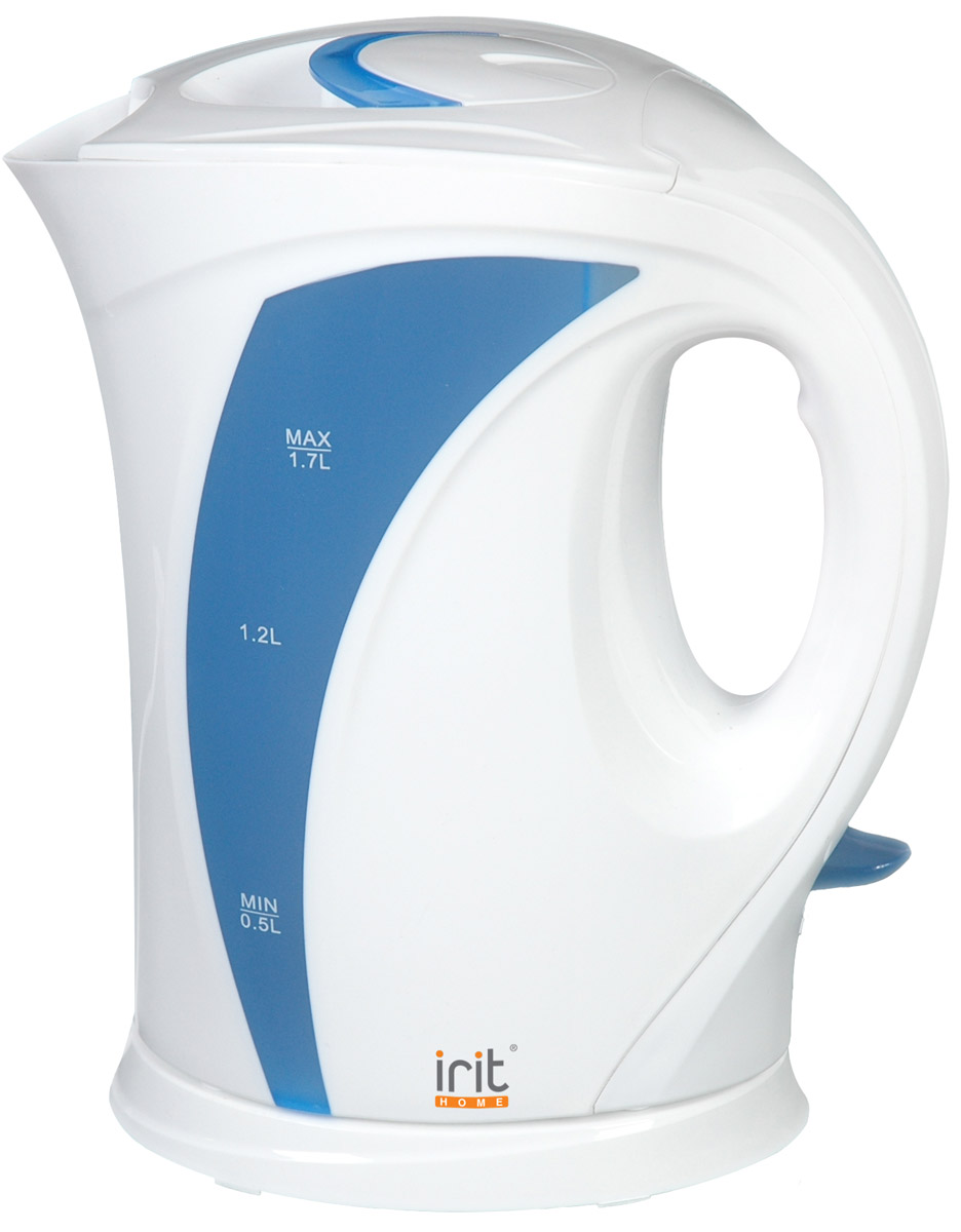 Irit IR-1120 чайник электрическийIR-1120 Irit IR-1120 чайник электрическийIR-1120Электрический чайник Irit IR-1120 мощностью 2000 Вт за считанные минуты вскипятит 1,7 литра воды. Он прост в управлении и долговечен в использовании.Чайник изготовлен из прочного термостойкого пластика. Для обеспечения безопасности при повседневном использовании предусмотрены функция автовыключения, а также защита от включения без воды.