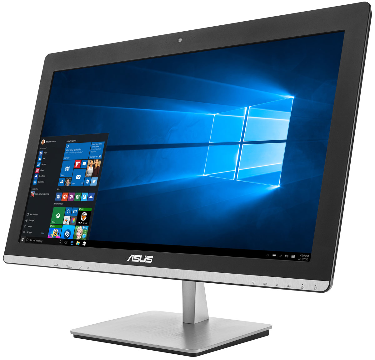 ASUS Vivo AiO V230ICGK-BC323X, Black моноблокV230ICGK-BC323X ASUS Vivo AiO V230ICGK-BC323X, Black моноблокV230ICGK-BC323XУстройство Asus V230ICGK - это полноценный моноблочный компьютер, включающий в себя дисплей, процессор, видеокарту, оперативную и пользовательскую память. Он выполнен в красивом корпусе, который будет удачно смотреться в домашнем интерьере.Компактное полнофункциональное устройство, такое как моноблочный компьютер Asus V230ICGK, идеально подходит для современного дома, поскольку его можно использовать для самых различных приложений, как рабочих, так и развлекательных, при этом не засоряя домашний интерьер множеством кабелей и дополнительных приспособлений. Изящная подставка прочно удерживает моноблочный компьютер на месте. В отличие от подставок аналогичных моделей, ее верхний конец прикреплен к задней панели дисплея, а не к его основанию.Моноблочный компьютер Asus V230ICGK оснащается процессором Intel Core i7 шестого поколения, который показывает высокую производительность при низком энергопотреблении. С ним можно комфортно выполнять любые задачи, от веб-серфинга и создания мультимедийных презентаций до редактирования видеороликов.Моноблок Asus V230ICGK оснащен современной графической подсистемой. NVIDIA GeForce 930M поможет ускорить процесс создания видео в HD-качестве и обработку фотографий, а также даст возможность насладиться плавной визуализацией и отменной реакцией в современных играх.Asus V230ICGK обладает ультратонким экраном со светодиодной подсветкой, обеспечивающим высокую яркость и контрастность изображения. Благодаря широким углам обзора IPS-матрицы картинка на экране моноблока не претерпевает каких-либо искажений цветопередачи при изменении угла, под которым вы смотрите на экран. Разрешение Full HD (1920x1080) позволяет наслаждаться играми и фильмами с безупречной четкостью.Точная цветопередача делает любое изображение на экране этого компьютера невероятно реалистичным, будь то картинка вечернего заката или семейное фото.Благодаря эксклюзивной технологии SonicMaster встроенная аудиосистема Asus V230ICGK обеспечивает безупречное качество звучания. Ее отличают мощный и глубокий бас, широкий динамический диапазон, точное позиционирование источников звука в пространстве, высокий уровень громкости и минимальный уровень шумов.Для настройки звучания служит функция AudioWizard, предлагающая выбрать один из пяти вариантов работы аудиосистемы, каждый из которых идеально подходит для определенного типа приложений (музыка, фильмы, игры, звукозапись и воспроизведение голоса).Выход HDMI позволяет подключить к компьютеру Asus V230ICGK внешний монитор или телевизор, а встроенный кард-ридер - считать данные с карт памяти. Также среди его интерфейсов имеется USB 3.0 и USB 3.1, чья пропускная способность в десять раз выше, чем у USB 2.0. Это обеспечивает более быстрый обмен данными с периферийными устройствами.Точные характеристики зависят от модели.Моноблок сертифицирован EAC и имеет русифицированную клавиатуру и Руководство пользователя.