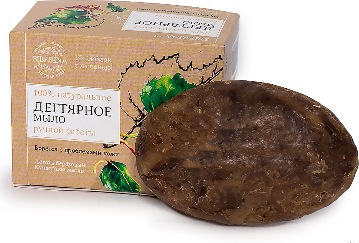 Siberina Натуральное мыло Дегтярное, 90 гML(10)-SIB Siberina Натуральное мыло Дегтярное, 90 гML(10)-SIBДегтярное мыло даёт обильную пену, бережно, но эффективно удаляет грязь. Обладает мощным бактерицидным и заживляющим действием.