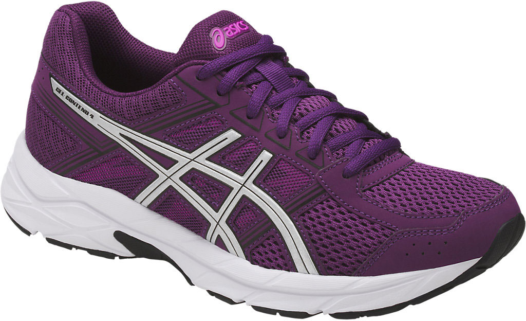 Кроссовки женские Asics Gel-Contend 4, цвет: фиолетовый. T765N-3393. Размер 7H (37,5)T765N-3393 Кроссовки женские Asics Gel-Contend 4, цвет: фиолетовый. T765N-3393. Размер 7H (37,5)T765N-3393Беговые женские кроссовки Asics Gel-Contend 4 обладают отличной амортизацией. Модель разработана для спортсменов с нейтральной пронацией, для бега на короткие дистанции. Съемную стельку при необходимости можно заменить на ортопедическую. Промежуточная подошва SpEVA изготовлена из вспененного материала для поглощения вибраций, способствует скорейшему восстановлению после сжатия и уменьшает вероятность пробоя промежуточной подошвы. Система амортизации Asics Gel - вставка в задней части промежуточной подошвы снижает нагрузку на ноги и позвоночник спортсмена. Колодка Californian Slip Lasting (Калифорния), верх которой прострочен и соединен со средней подошвой, обеспечивает стабильность и комфорт. Светоотражающие элементы обеспечивают безопасность при условиях плохой видимости.