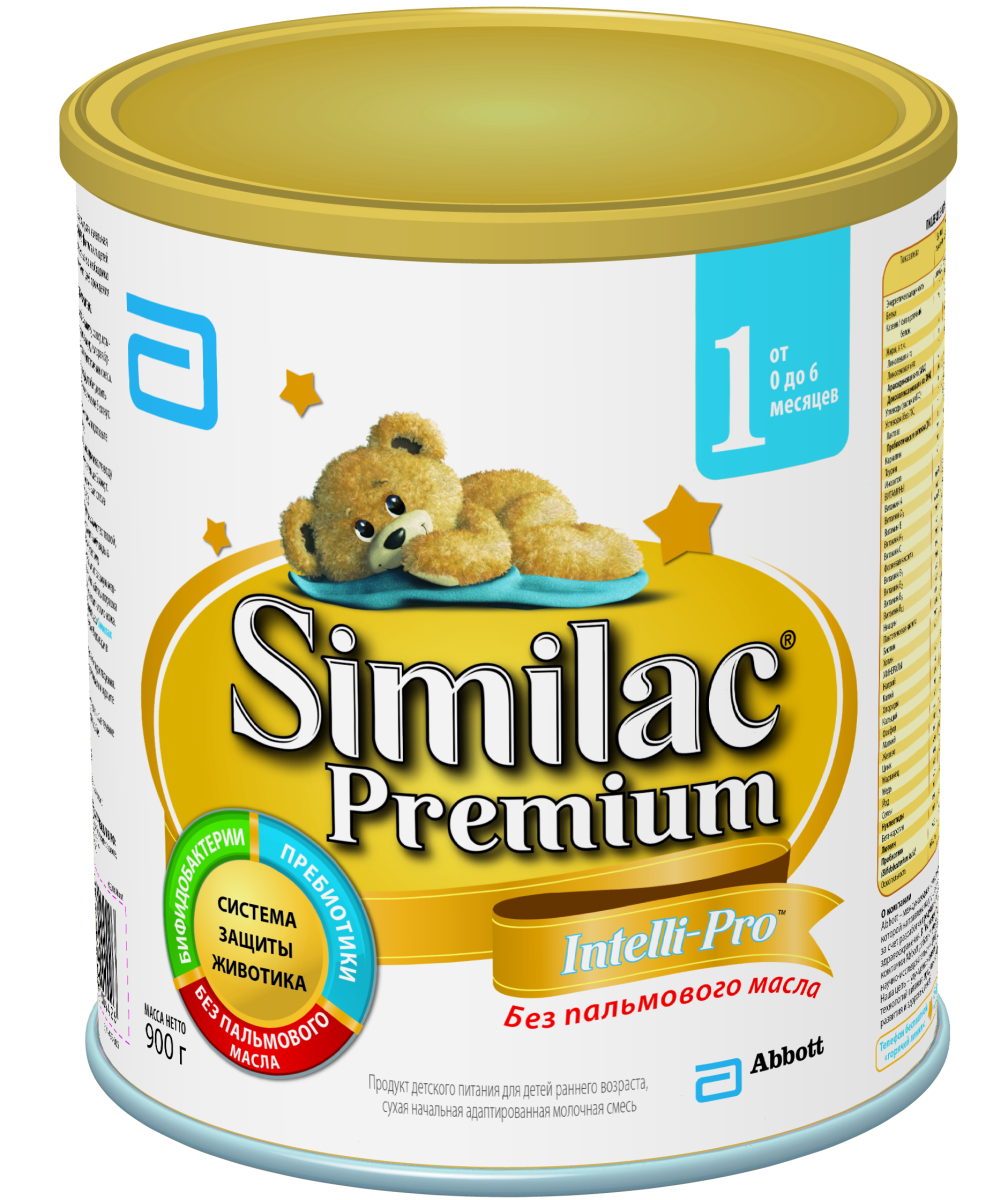 Similak Премиум 1 смесь молочная с 0 месяцев, 900 г20027593 Similak Премиум 1 смесь молочная с 0 месяцев, 900 г20027593Начальная адаптированная детская молочная смесь премиум класса без пальмового масла, максимально приближенная по составу к грудному молоку. Уникальный состав с Системой Защиты Животика и Комплексом для развития мозга и зрения. Система защиты животика: без пальмового масла; способствует формированию мягкого стула; пребиотики; помогают формированию здоровой собственной микрофлоры кишечника и мягкого стула; пробиотики; живые бифидобактерии B.lactis (BL) поддерживают здоровую микрофлору кишечника. Развитие головного мозга и зрения: уникальный комплекс «IQ Intelli-Pro»; содержит набор важных компонентов для развития мозга и зрения, в т.ч. Омега-3 (DHA) и Омега-6 (ARA) жирные кислоты, а также Лютеин; лютеин - антиоксидант, входящий в состав грудного молока, важный для здоровья глаз. Лютеин не вырабатывается в организме, поэтому малыш может получить его только с питанием.