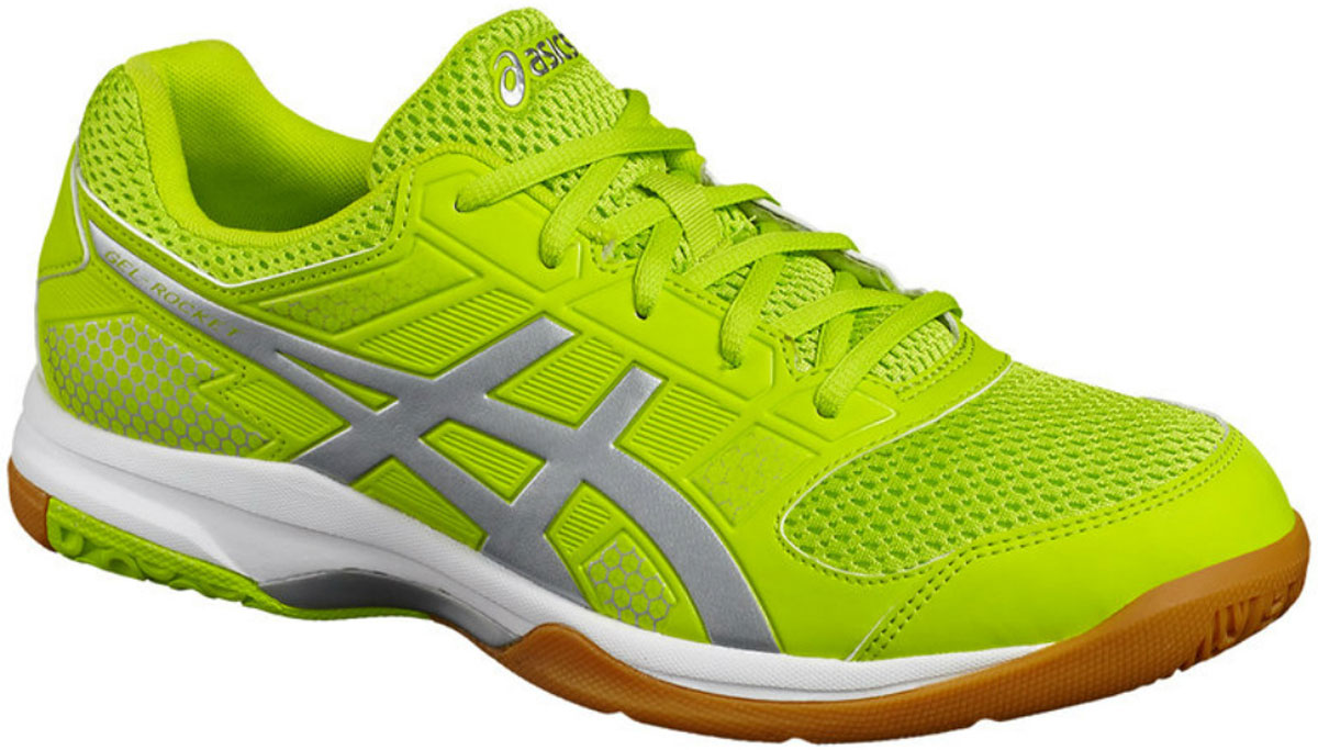 Кроссовки мужские Asics Gel-Rocket 8, цвет: салатовый. B706Y-7793. Размер 7H (39)B706Y-7793 Кроссовки мужские Asics Gel-Rocket 8, цвет: салатовый. B706Y-7793. Размер 7H (39)B706Y-7793Мужские волейбольные кроссовки Asics Gel-Rocket 8 созданы специально для спортсменов, которые совершают большое количество быстрых боковых движений. Воздухопроницаемый сетчатый верх модели, укрепленный синтетическими накладками, обеспечивает ощущение комфорта, идеальную посадку и поддержку. Благодаря гелевым вставкам кроссовки смягчают ударную нагрузку во время приземления и дают боковую устойчивость. Asics Gel - это полутвердый вид силикона, расположенный в носочной области промежуточной подошвы, который сводит к минимуму давление и напряжение, воздействующее на ногу спортсмена во время бега и улучшает возврат энергии. Литой пластиковый элемент Trusstic, расположенный под средней частью подошвы, препятствует скручиванию стопы. Подметка выполнена из материала, содержащего натуральный каучук, который обеспечивает улучшенное сцепление с поверхностями. Съемная стелька из EVA с текстильной поверхностью создает дополнительный комфорт. Стельку можно вынуть и заменить при желании на ортопедическую.