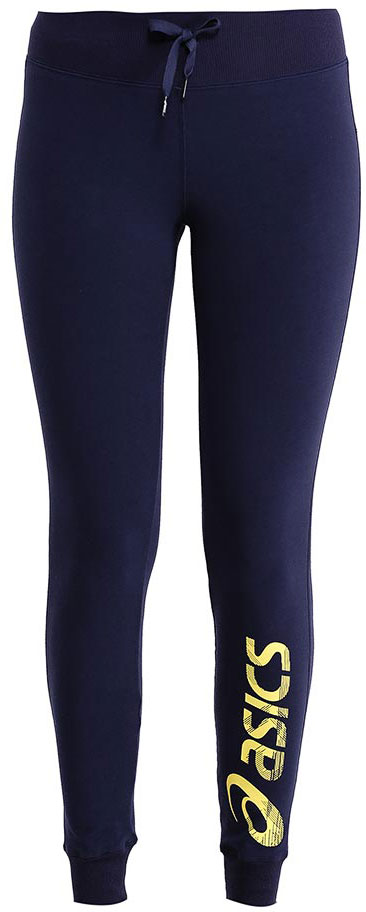 Брюки спортивные женские Asics Gym Pant, цвет: темно-синий, желтый. 142921-0891. Размер S (44/46)142921-0891 Брюки спортивные женские Asics Gym Pant, цвет: темно-синий, желтый. 142921-0891. Размер S (44/46)142921-0891Женские спортивные брюки Asics Gym Pant подарят вам особенный комфорт во время и после нагрузки. Модель изготовлена из хлопка с добавлением полиэстера. Стильные брюки не сковывают движений. Широкий эластичный пояс, дополненный шнурком-кулиской, отвечает за идеальную посадку. Низ брючин обработан эластичными манжетами. Такие брюки послужат отличным дополнением к вашему спортивному гардеробу, в них вы будете чувствовать себя комфортно и уютно.