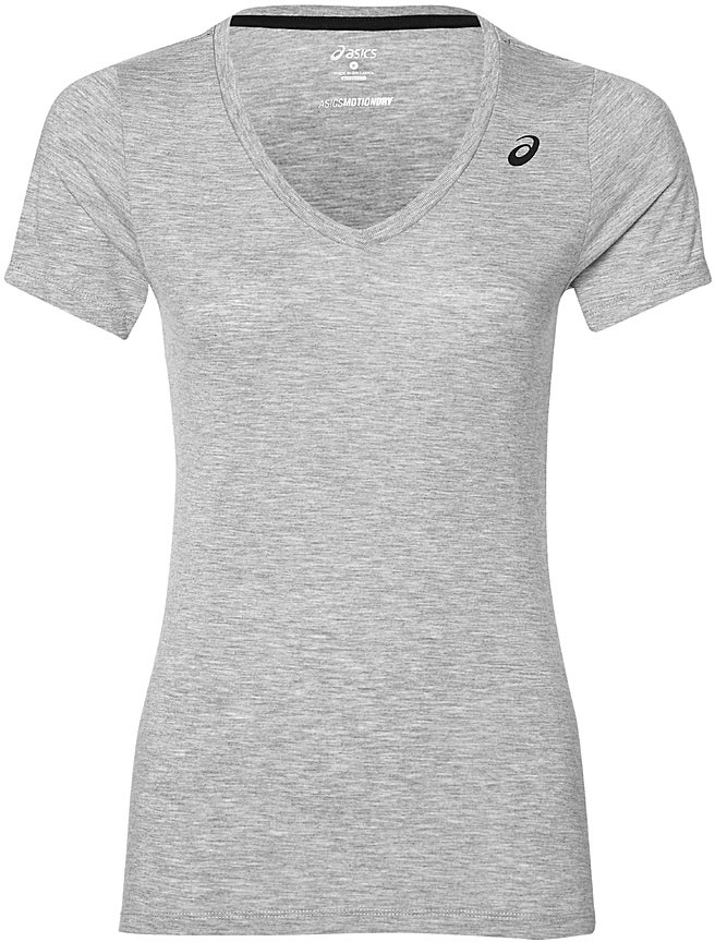 Футболка для фитнеса женская Asics Logo Top, цвет: серый. 141132-0714. Размер L (48/50)141132-0714 Футболка для фитнеса женская Asics Logo Top, цвет: серый. 141132-0714. Размер L (48/50)141132-0714Футболка Asics предназначена специально для бега. Эта легкая беговая футболка обеспечит вам безупречный комфорт и достижение высоких спортивных результатов благодаря мягкой, эластичной ткани, которая отводит влагу и поддерживает тело сухим. Плоские швы не натирают кожу и обеспечивают полный комфорт. Футболка декорирована логотипом. Максимальный комфорт и уникальный спортивный образ!
