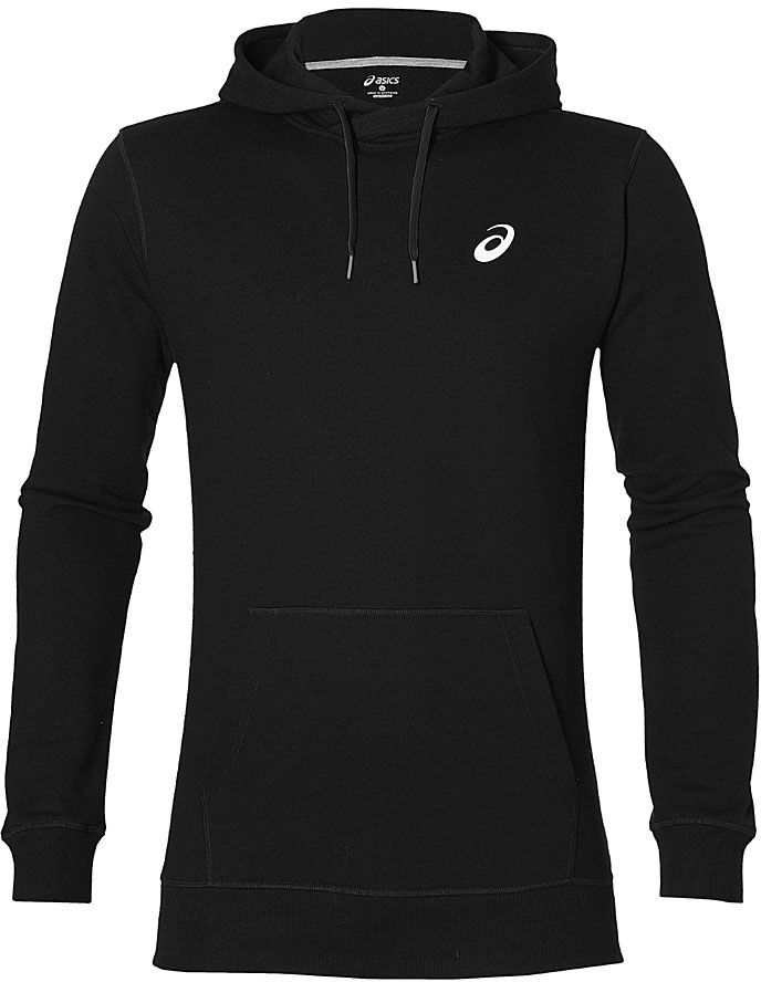 Худи мужское Asics Spiral Hoody, цвет: черный. 141089-0904. Размер XL (54)141089-0904 Худи мужское Asics Spiral Hoody, цвет: черный. 141089-0904. Размер XL (54)141089-0904Мужское худи Asics выполнено из хлопка с добавлением полиэстера и эластана. У модели классический крой - худи не слишком тесное и не слишкомсвободное, что гарантирует полную свободу движений. Капюшон на шнурках.Изделие оформлено эластичными манжетами и окантовкой низа, дополнено карманом-кенгуру.