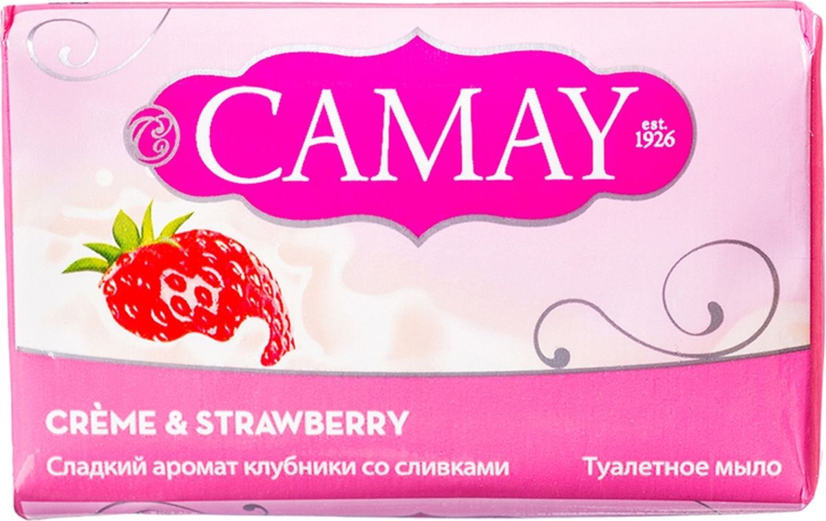 Camay твердое мыло Клубника со сливками, 85 г67048270 Camay твердое мыло Клубника со сливками, 85 г67048270Француженки всегда были иконами красоты для всего мира. Но помимо изысканного стиля, элегантности и женственности, их секрет также заключается в исключительном парфюме.Этот секрет начинается во французском городе Грассе, где веками парфюмеры отбирали драгоценные ингредиенты и редкие цветы, чтобы создавать самые изысканные ароматы. Неудивительно, что парфюм всегда являлся неотъемлемой частью французского очарования и заключительным штрихом в образе каждой женщины.Именно подобный экспертный подход к работе с парфюмом вдохновил Camay на создание своей продукции с 1926-ого года и помог ему стать легендарным брендом.В основе парфюмированных средств для ухода за собой Camay лежат премиальные парфюмерные композиции и ингредиенты. Они пробуждают чувственность и ощущение красоты, ухаживают за кожей, придавая ей сияние после каждого принятия душа или ванны.Парфюмированные коллекции продуктов Camay соответствуют современным трендам, их композиции разнообразны и многогранны, как истинная женщина: от тонкого аромата роз коллекции French Romantique до экзотического и соблазнительного аромата черной орхидеи и чувственного пачули коллекции Magical Spell.При каждом приеме душа или ванны с парфюмированными средствами Camay почувствуйте богатую историю парфюмерии, отраженную в ароматах Camay с 1926-ого года и приоткройте для себя тайну французского обаяния.??Подарочный набор Camay French Romantique состоит из геля для душа и туалетного мыла «French Romantique». Средства обеспечат кожу всего тела надёжным, эффективным уходом, сделают её шелковистой и нежной. Шлейф аромата окутает вас с ног до головы и сохранится в течение всего дня и ночи. Camay French Romantique — это выбор, достойный самых романтичных и чувственных натур.Подарочный набор Camay Secret Bliss включает гель для душа и туалетное мыло с соблазнительным ароматом фиалок и драгоценных масел. Подарите себе чарующий аромат и соблазнительно нежную кожу. Camay Secret Bliss создан для чувственных натур!