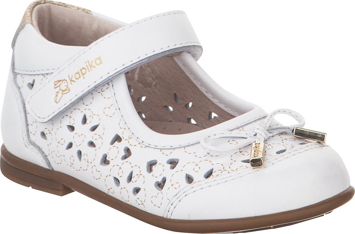 Туфли для девочки Kapika, цвет: белый. 21396-2. Размер 21
