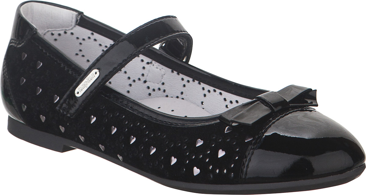 Туфли для девочки Kapika, цвет: черный. 24474к-1. Размер 36