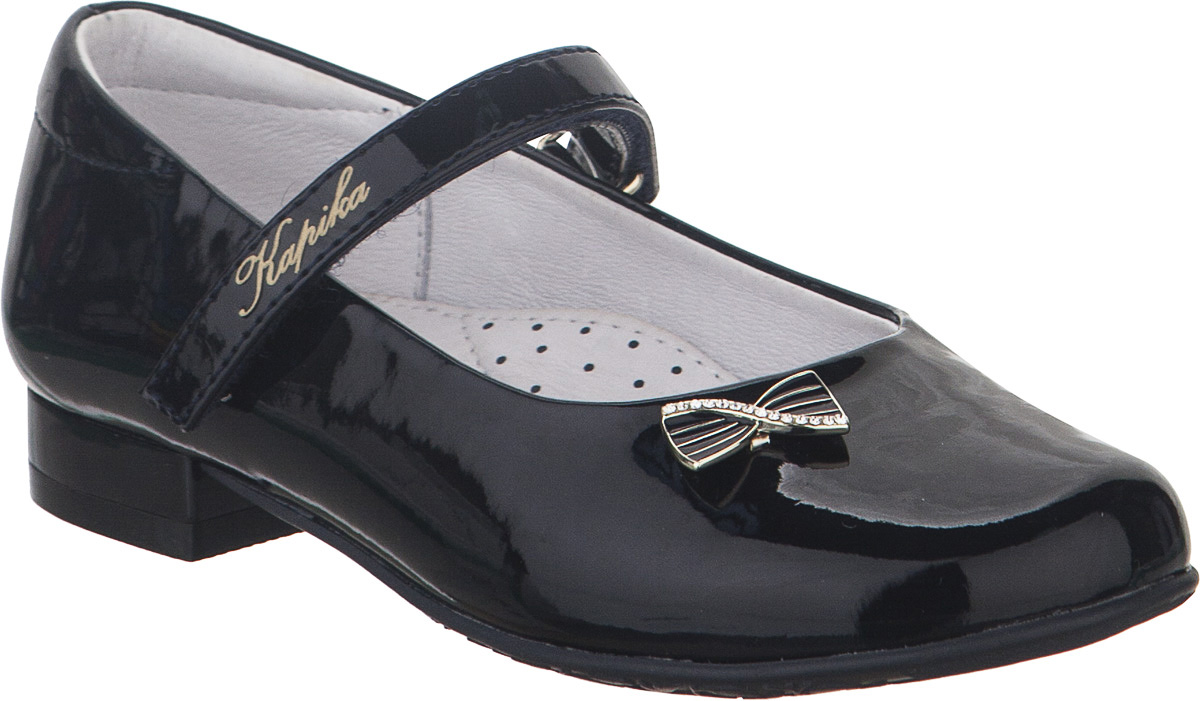 Туфли для девочки Kapika, цвет: черный. 92055-1. Размер 30