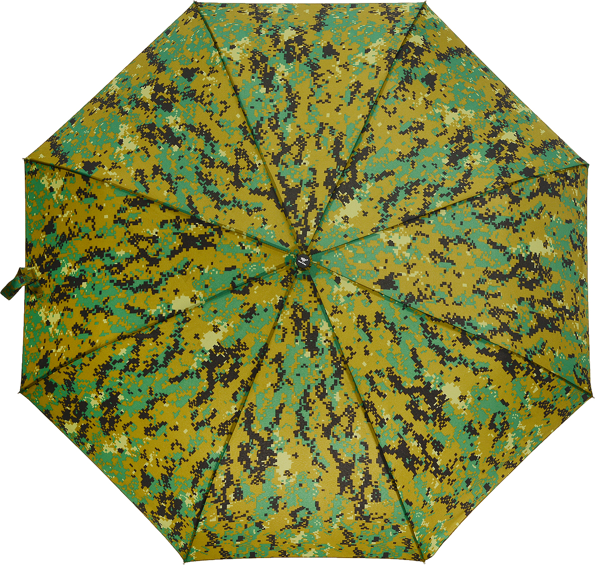 Зонт Эврика, полуавтомат, 2 сложения, цвет: горчичный, бирюзовый. 97842