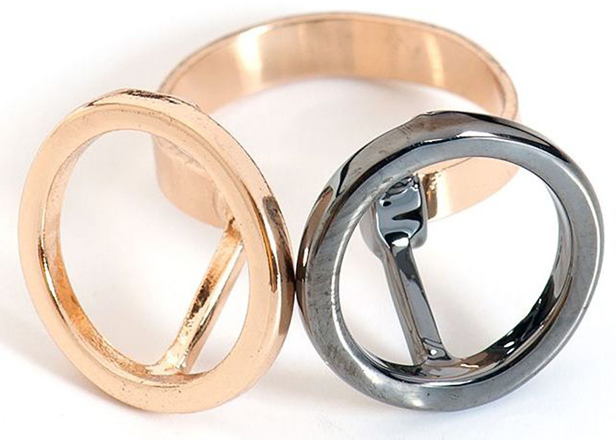 Кольцо женское Selena, цвет: золотистый, серый. 60027400