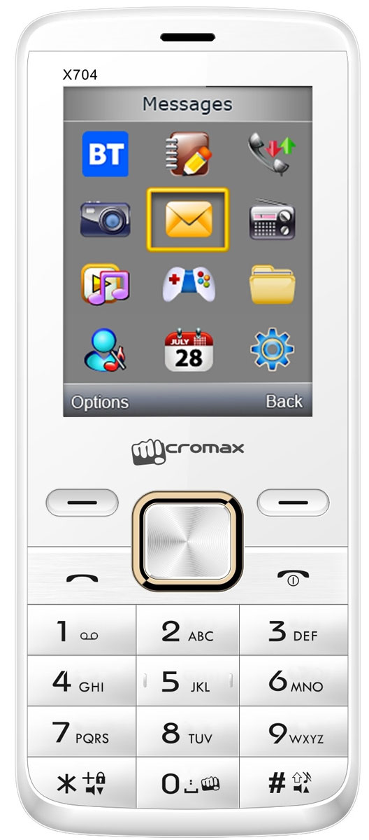 Micromax X704, WhiteT016913 Micromax X704, WhiteT016913Micromax X704 - сотовый телефон в эргономичном корпусе. В распоряжении пользователя все необходимые функции и возможности.Наслаждайтесь ярким цветным изображением на крупном 2,4-дюймовом экране телефона Micromax X704.Слушайте самые горячие музыкальные хиты и любимые мелодии с помощью встроенного аудиоплеера. Или переключитесь на FM-радио. Оставаться всегда на связи и использовать лучшие предложения на рынке мобильных услуг позволит поддержка двух SIM-карт.Телефон сертифицирован EAC и имеет русифицированную клавиатуру, меню и Руководство пользователя.