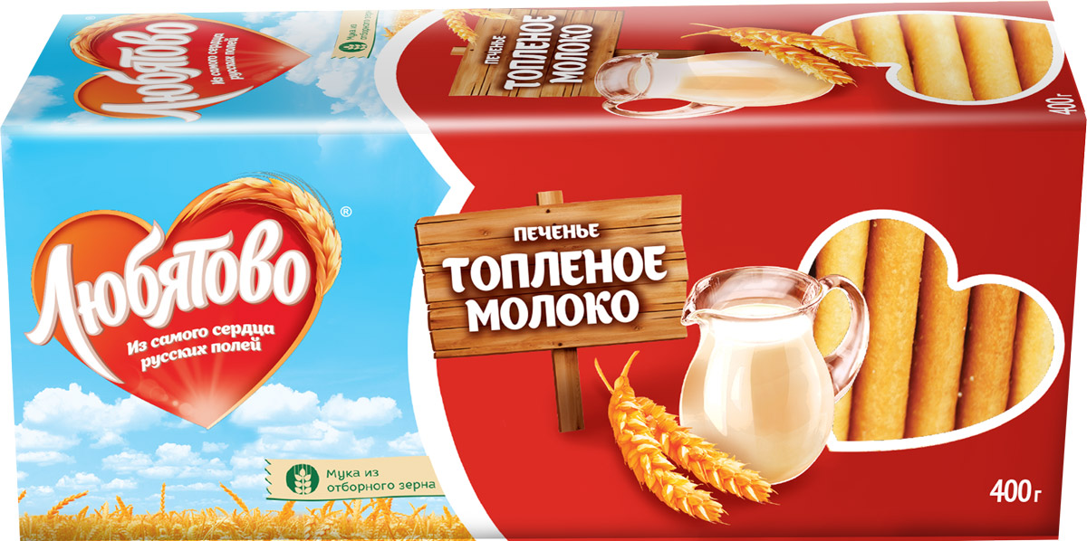 Любятово Топленое молоко печенье, 400 г1482 Любятово Топленое молоко печенье, 400 г1482Любятово Топленое молоко - это превосходное сахарное печенье со вкусом топленого молока по улучшенному рецепту.Срок годности: 9 месяцевУважаемые клиенты! Обращаем ваше внимание на то, что упаковка может иметь несколько видов дизайна. Поставка осуществляется в зависимости от наличия на складе.