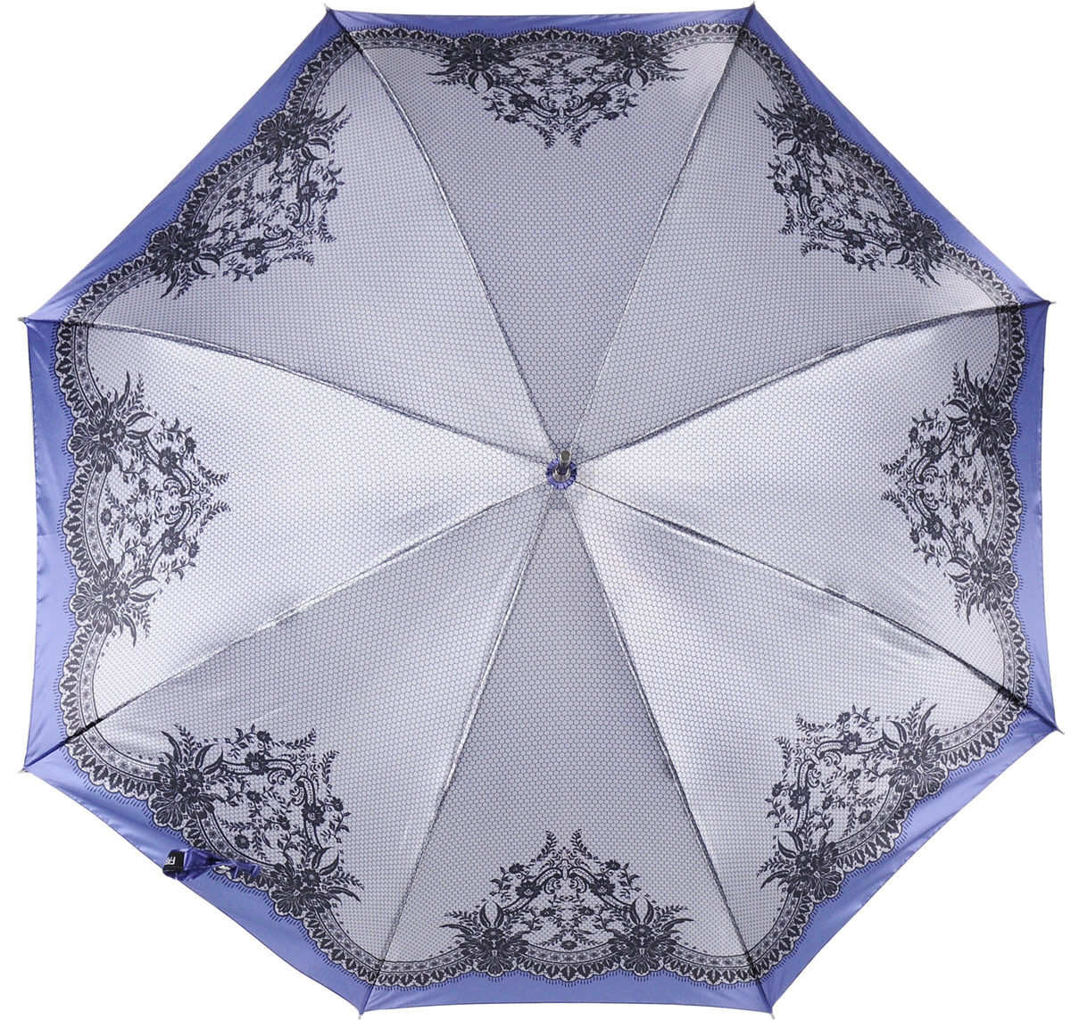 Зонт-трость женский Fabretti, полуавтомат, цвет: фиолетовый. 1707