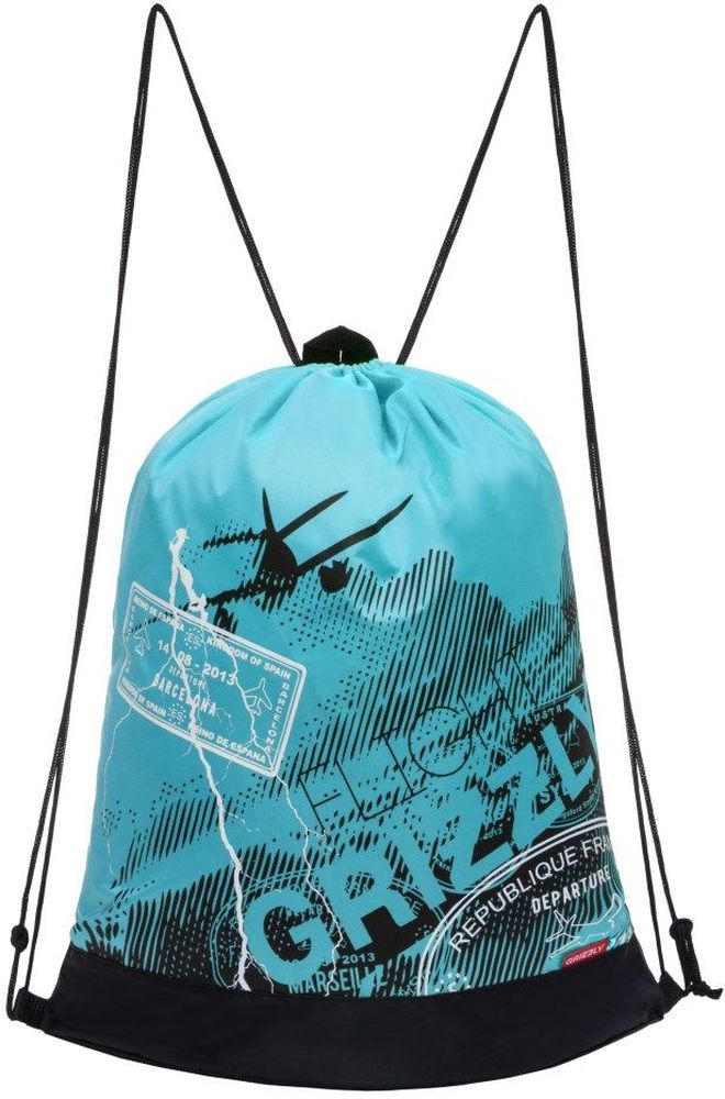 Grizzly Мешок для обуви цвет бирюзовый OM-790-5OM-790-5/4 Grizzly Мешок для обуви цвет бирюзовый OM-790-5OM-790-5/4Мешок для сменной обуви Grizzly идеально подойдет как для хранения, так и для переноски сменной обуви и одежды.Мешок выполнен из прочного материала и содержит одно вместительное отделение, затягивающееся с помощью текстильных шнурков. Изделие содержит боковой карман, который застегивается на застежку-молнию. Сверху мешок дополнен петлей для подвешивания.Вашему ребенку обязательно пригодится такой аксессуар для школы!