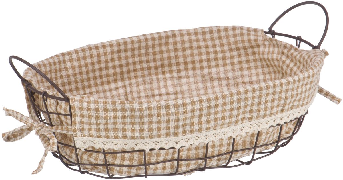 Корзина стеллажная Handy Home Решетка, с ручками, цвет: коричневый, 36 x 25 x 11 смEW-47 M Корзина стеллажная Handy Home Решетка, с ручками, цвет: коричневый, 36 x 25 x 11 смEW-47 MОвальная стеллажная корзина Handy Home выполнена из металла. Съемный чехол легко снимается и стирается. Корзина предназначена для хранения одежды, продуктов, ванных принадлежностей, книг, украшений и прочих вещей. Наличие ручек позволяет легко переносить корзину.