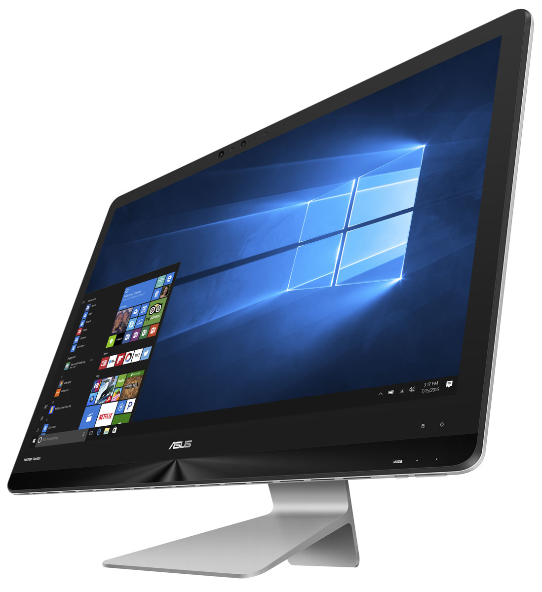 ASUS Zen AiO ZN270IEGT-RA018T, Grey моноблокZN270IEGT-RA018T ASUS Zen AiO ZN270IEGT-RA018T, Grey моноблокZN270IEGT-RA018TМоноблочный компьютер ASUS Zen AiO ZN270IE - еще одно доказательство того, что современные технологии могут быть красивыми. Его монолитный корпус в кварцевом сером цвете с оригинальной текстурой поверхности идеально впишется в любой домашний интерьер.ASUS Zen AiO ZN270IE обладает ультратонким экраном со светодиодной подсветкой, обеспечивающим высокую яркость и контрастность изображения. Благодаря широким углам обзора IPS-матрицы картинка на экране моноблока не претерпевает каких-либо искажений цветопередачи при изменении угла, под которым пользователь смотрит на экран. Разрешение Full HD (1920x1080) позволяет наслаждаться играми и фильмами с безупречной четкостью.Мультисенсорный экран моноблока ASUS Zen AiO ZN270IE умеет обрабатывать прикосновения десятью пальцами одновременно и поддерживает множество различных жестов, с помощью которых можно выполнять различные действия, например листать веб-страницы или увеличивать/уменьшать фотографии. Это идеальное решение для оптимизированного под сенсорный ввод интерфейса Windows 10.ASUS Zen AiO ZN270IE может похвастать не только внешним видом, но и великолепной производительностью. Процессор Intel Core i7 последнего поколения, скоростная память DDR4, высокопроизводительная видеокарта NVIDIA GeForce GTX 940MX и самые современные интерфейсы подключения гарантируют комфортную работу в любых программах.Порт USB 3.0 Type-A, которым оборудован данный компьютер, обладает пропускной способностью до 10 Гбит/с, то есть в два раза более высокой, чем USB 2.0. Для максимального удобства ASUS Zen AiO ZN270IN оснащен четырьмя портами USB 3.0, а также разъемом HDMI для подключения внешнего дисплея.Точные характеристики зависят от модели.Компьютер сертифицирован EAC и имеет русифицированную клавиатуру и Руководство пользователя.