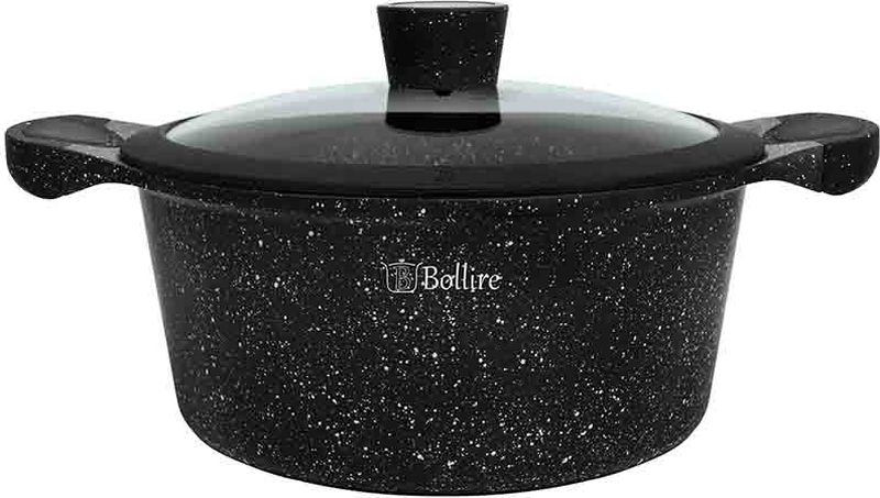 Кастрюля Bollire Milano, с крышкой, с антипригарным покрытием, 2,4 лBR-1102 Кастрюля Bollire Milano, с крышкой, с антипригарным покрытием, 2,4 лBR-1102 мягкая ручка и кнопка на крышке полностью индукционное дно не требует большого количества масла