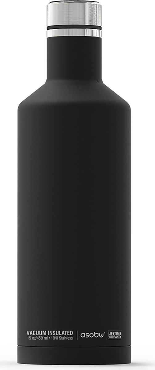 Термобутылка Asobu Times Square Travel Bottle, цвет: черный, 450 млSBV15 black Термобутылка Asobu Times Square Travel Bottle, цвет: черный, 450 млSBV15 blackТермобутылка Asobu Times Square Travel Bottle обладает свойфтвомдолговечности, гладкое матовое покрытие выгодно выделяют эту термобутылку для напитков среди других. Строгая обтекаемая форма позволяет легко уложить термобутылку в Ваш багаж, ручную кладь или рюкзак. Times Square Travel Bottle, объемом 450мл., идеально вписывается во все стандартные подстаканники. Прочные двойные стенки из нержавеющей стали с вакуумной изоляцией гарантируют, что ваш напиток останется холодным в течение 24 часов, и горячим до 8 часов. Заявите о себе в офисе, в школе или на работе с Times square travel bottle - термобутылкой для путешествий первого класса! Держит тепло: 8 часовДержит холод: 24 часаВысота: 23,5 смДиаметр: 7,5 см
