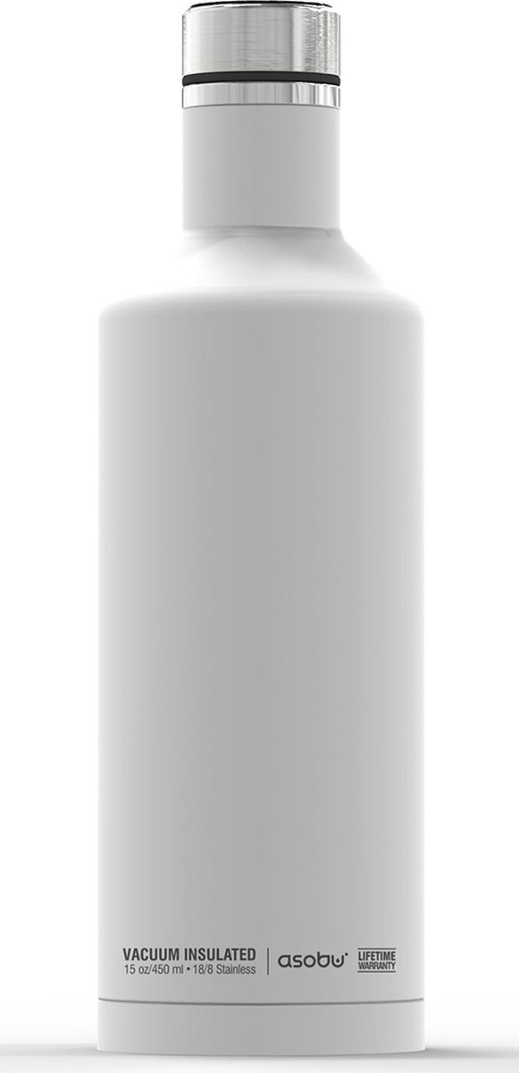 Термобутылка Asobu Times Square Travel Bottle, цвет: белый, 450 млSBV15 white Термобутылка Asobu Times Square Travel Bottle, цвет: белый, 450 млSBV15 whiteТермобутылка Asobu Times Square Travel Bottle обладает свойфтвомдолговечности, гладкое матовое покрытие выгодно выделяют эту термобутылку для напитков среди других. Строгая обтекаемая форма позволяет легко уложить термобутылку в Ваш багаж, ручную кладь или рюкзак. Times Square Travel Bottle, объемом 450мл., идеально вписывается во все стандартные подстаканники. Прочные двойные стенки из нержавеющей стали с вакуумной изоляцией гарантируют, что ваш напиток останется холодным в течение 24 часов, и горячим до 8 часов. Заявите о себе в офисе, в школе или на работе с Times square travel bottle - термобутылкой для путешествий первого класса! Держит тепло: 8 часовДержит холод: 24 часаВысота: 23,5 смДиаметр: 7,5 см
