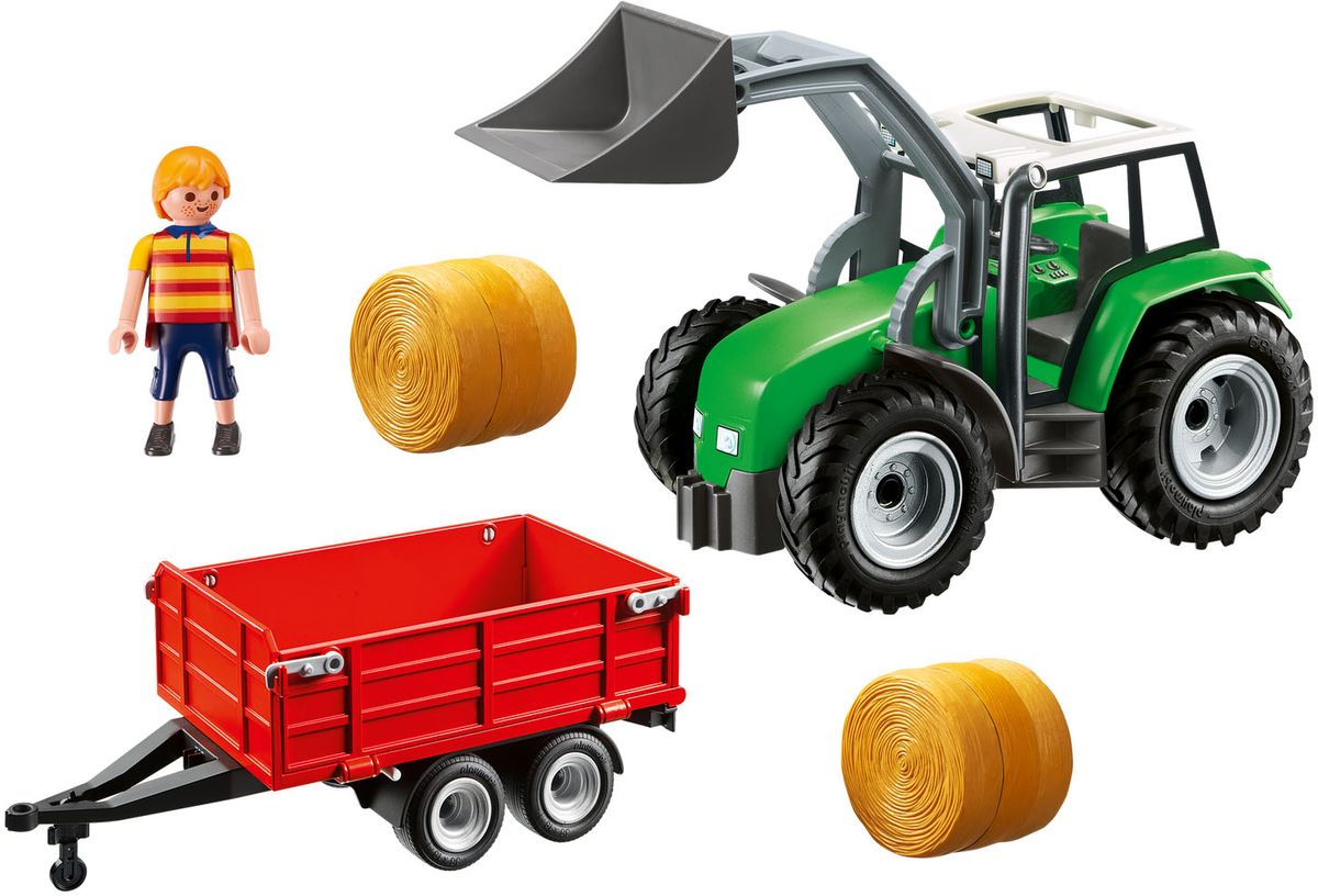 Playmobil Игровой набор Большой трактор с прицепом