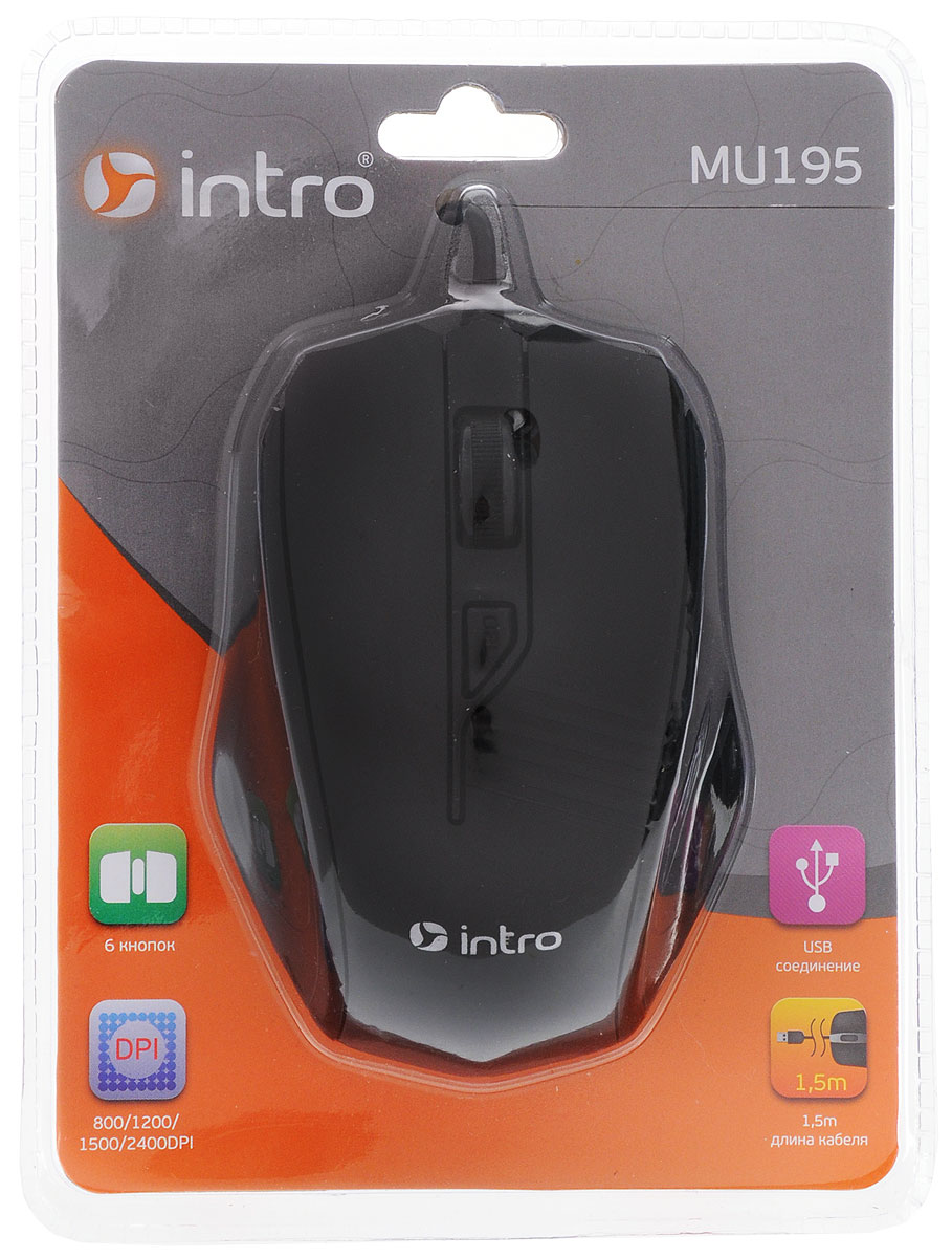 Intro MU150, Black мышьMU150 Intro MU150, Black мышьMU150Классическая проводная мышь Intro MU150. Устройство может работать практически на любой поверхности. Оптический сенсор обеспечивает максимально точное позиционирование курсора. Благодаря симметричной форме эта мышка подходит как правшам, так и левшам. Не требует установки драйверов, просто подключите и начинайте работу.