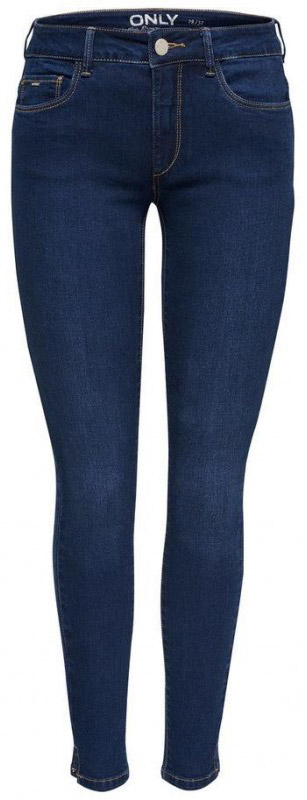 Джинсы женские Only, цвет: темно-синий. 15138621_Dark Blue Denim. Размер 25-32 (40/42-32)15138621_Dark Blue Denim Джинсы женские Only, цвет: темно-синий. 15138621_Dark Blue Denim. Размер 25-32 (40/42-32)15138621_Dark Blue DenimСтильные джинсы Only выполнены из хлопка и полиэстера с добавлением вискозы и эластана. Модель силуэта скинни и со стандартной посадкой имеет классический пятикарманный крой: два втачных и один небольшой накладной кармашек спереди, два накладных кармана сзади. Пояс дополнен шлевками. Модель застегивается на гульфик с молнией и пуговицу.