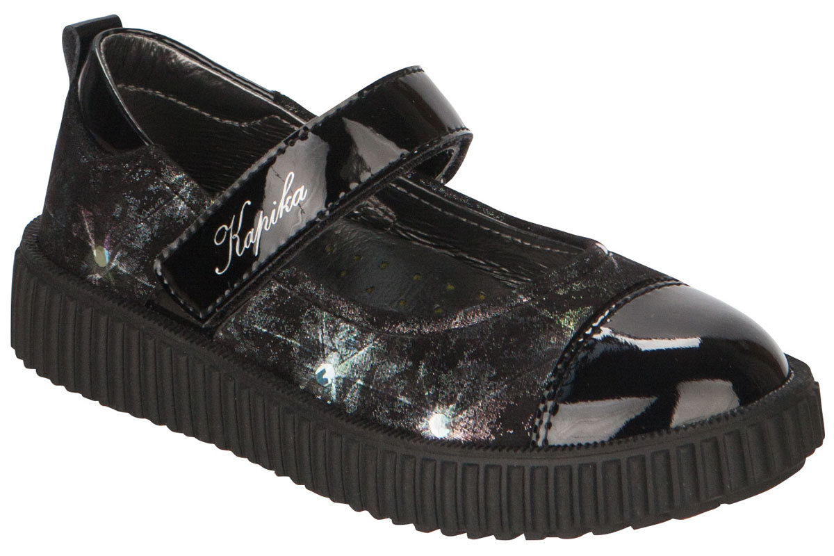 Туфли для девочки Kapika, цвет: черный. 92049-2. Размер 29