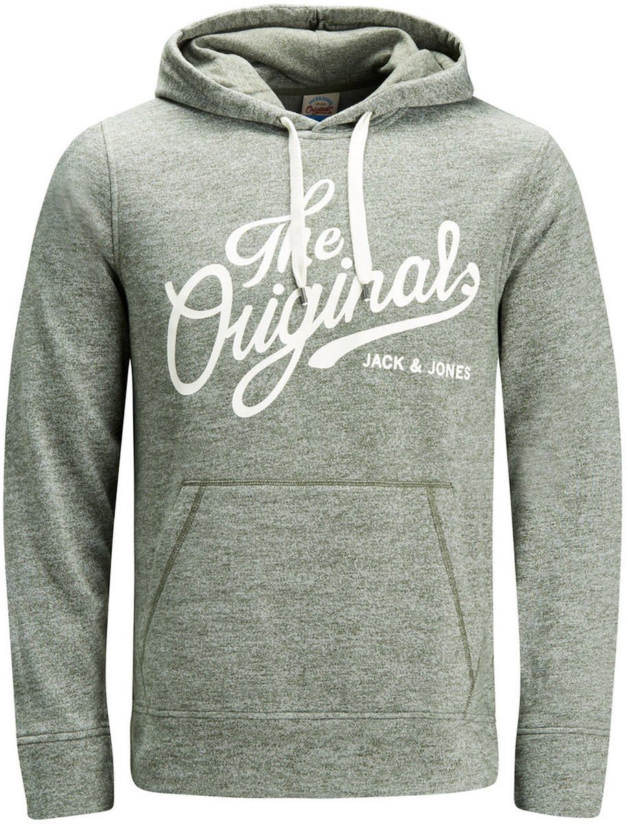 Толстовка мужская Jack & Jones, цвет: зеленый. 12125053_Thyme. Размер M (46/48)12125053_Thyme Толстовка мужская Jack & Jones, цвет: зеленый. 12125053_Thyme. Размер M (46/48)12125053_ThymeМужская толстовка Jack & Jones выполнена из натурального хлопка. Модель с длинными рукавами и капюшоном на груди оформлена принтованной надписью. Спереди толстовка дополнена карманом кенгуру.