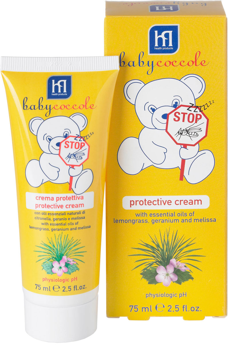 Babycoccole Защитный крем от комаров 75 млЮ0060061 Babycoccole Защитный крем от комаров 75 млЮ0060061Крем от комаров Babycoccole разработан для защиты нежной кожи новорожденных от укусов насекомых. Благодаря активным натуральным компонентам, таким как эфирные масла мелиссы, лимонника и герани, ни один комар не оставит следа на коже малыша. Крем приятно пахнет и не оставляет жирных следов.Особенности:- защищает от укусов комаров- для детей от самого рождения;- активные натуральные компоненты: эфирные масла мелиссы, лимонника и герани; - приятный аромат; - не оставляет жирных следов; - физиологический уровень рН; - не содержит SLS/SLES; - гипоаллергенность; - подходит для новорожденных с первого дня жизни. Товар сертифицирован.