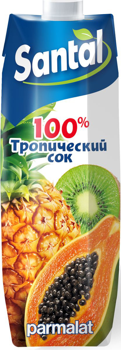 Santal Сок Тропический, 1 л547722 Santal Сок Тропический, 1 л547722Сок мультифруктовый Тропические фрукты для детского питания, восстановленный.