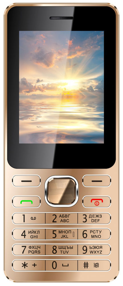 Vertex D508, Gold MetallicD508-GMET Vertex D508, Gold MetallicD508-GMETМобильный телефон Vertex D508 имеет стильный металлический корпус и закаленное стекло.Корпус модели выполнен из металла, благодаря чему телефон менее подвержен повреждениям. При этом толщина корпуса всего 8 мм.Благодаря закаленному стеклу дисплей телефона менее подвержен царапинам и сколам. Можно смело носить телефон в кармане или сумке, не боясь повредить экран.Яркий большой экран и стильная монолитная клавиатура придают телефону изящности, превращая его в модный аксессуар.Одновременная работа двух SIM-карт позволяет просто и удобно совместить личный и рабочий номер в одном телефоне.Слушайте самые горячие музыкальные хиты и любимые мелодии с помощью встроенного аудиоплеера. Или переключитесь на FM-радио. Телефон сертифицирован EAC и имеет русифицированную клавиатуру, меню и Руководство пользователя.