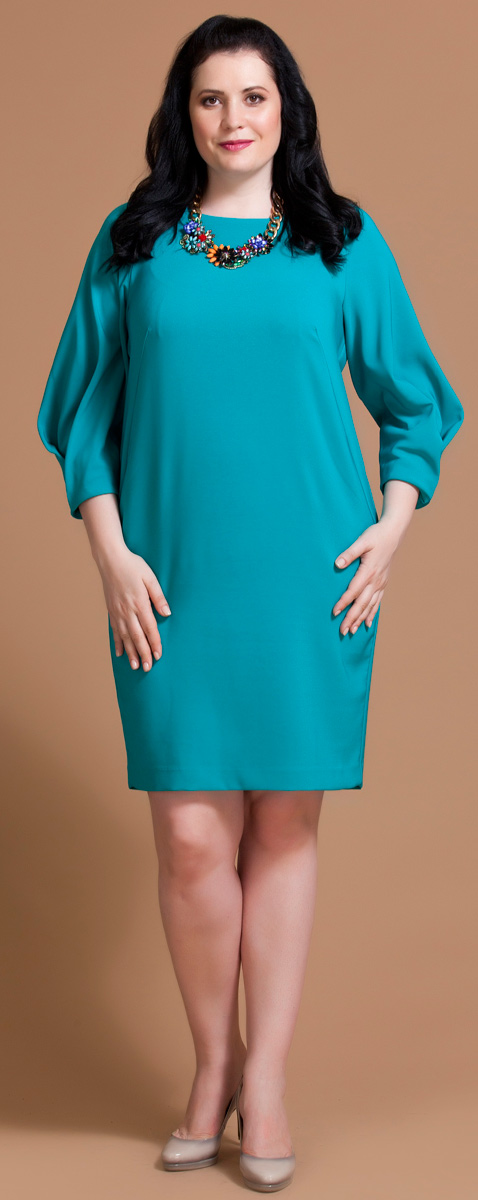 Платье Averi, цвет: бирюзовый. 1160. Размер 58 (62)