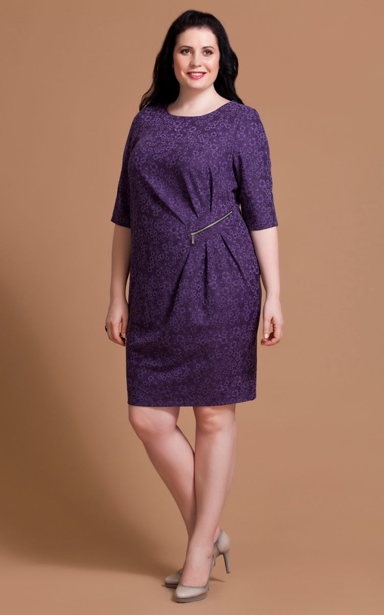 Платье Averi, цвет: Фиолетовый. 1136. Размер 60 (64)