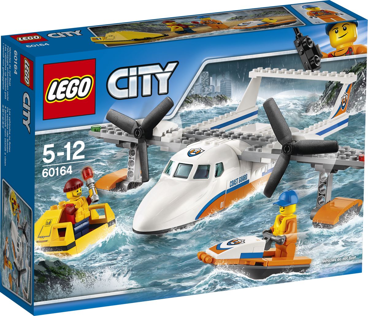 LEGO City Coast Guard Конструктор Спасательный самолет береговой охраны 60164