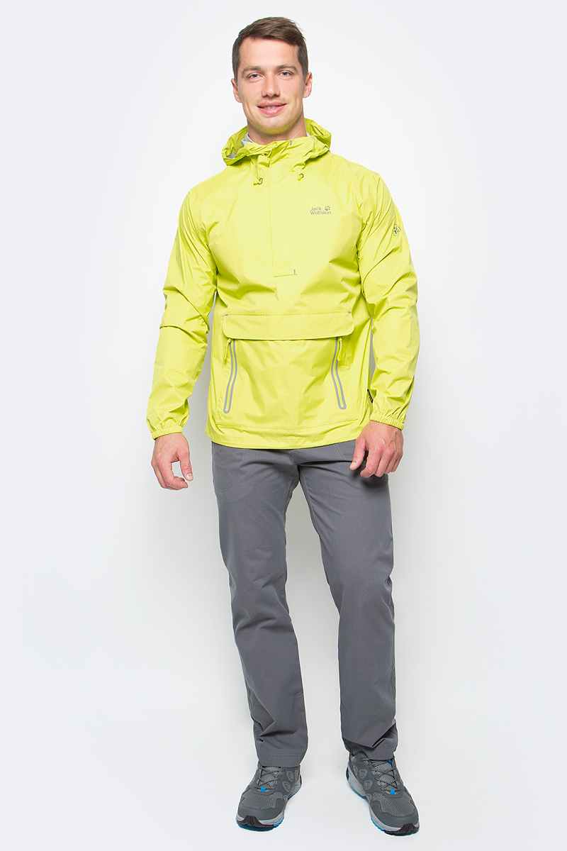Куртка мужская Jack Wolfskin Cloudburst Smock M, цвет: желтый. 1109181-4088. Размер M (46)1109181-4088 Куртка мужская Jack Wolfskin Cloudburst Smock M, цвет: желтый. 1109181-4088. Размер M (46)1109181-4088Куртка-анорак Cloudburst Smock изготовлена из 100% полиамида. Ткань легкая, дышащая, водонепроницаемая и непродуваемая. Модель имеет длинные стандартные рукава с манжетами на резинке, капюшон с регулировкой объема и воротник на молнии. Спереди расположен большой карман с клапаном, в котором удобно хранить карты, GPS и другие необходимые в походе вещи, а также два кармана на молнии. Такая куртка идеальна для небольших походов в лесу или в горах. Если вдруг вас застанет дождь, то не переживайте - куртка не даст вам промокнуть, и вы с комфортом доберетесь до места назначения. Модель компактно складывается и не занимает много места в рюкзаке.