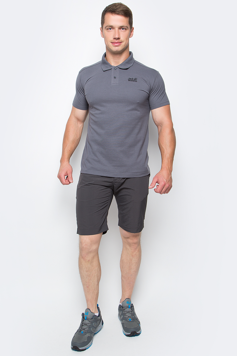 Поло мужское Jack Wolfskin Pique Polo M, цвет: серый. 1804652-6116. Размер XXL (54)1804652-6116 Поло мужское Jack Wolfskin Pique Polo M, цвет: серый. 1804652-6116. Размер XXL (54)1804652-6116Поло мужское Pique Polo M изготовлено из полиэстера и одной трети органического хлопка и сочетает преимущества каждого из этих материалов. Ткань прочная, приятная на ощупь и быстро сохнет. Кроме того, специальная структура ткани позволяет воздуху циркулировать, что создает дополнительный комфорт в жару. Модель имеет отложной воротник на пуговицах и короткие стандартные рукава. Это удобное базовое поло идеально подходит для путешествий, отдыха и ежедневного использования.