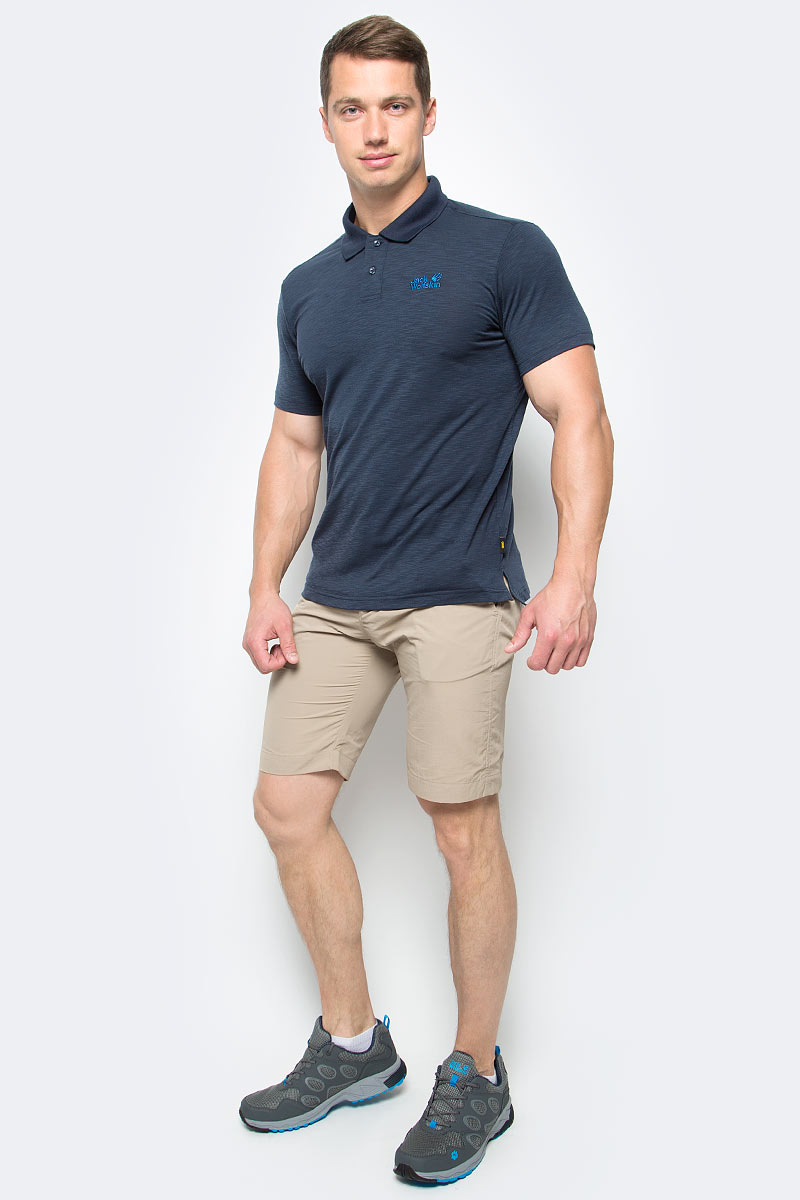 Шорты мужские Jack Wolfskin Kalahari Shorts, цвет: бежевый. 1503271-5605. Размер 58 (58)1503271-5605 Шорты мужские Jack Wolfskin Kalahari Shorts, цвет: бежевый. 1503271-5605. Размер 58 (58)1503271-5605Шорты мужские Kalahari Shorts — это дорожные шорты из нейлона SUPPLEX (СУПЛЕКС), который просто создан для путешествий. Шорты имеют множество преимуществ, особенно практичных в путешествии: они легкие, защищают от ультрафиолетового излучения и упаковываются очень компактно. К тому же материал очень быстро сохнет. Модель застегивается на ширинку с молнией и пуговицу в поясе. Пояс дополнен шлевками для ремня. Спереди расположены два втачных кармана, сзади также имеется два втачных кармана. Kalahari Shorts — сочетание нужных качеств для путешествий, летних походов и будней.