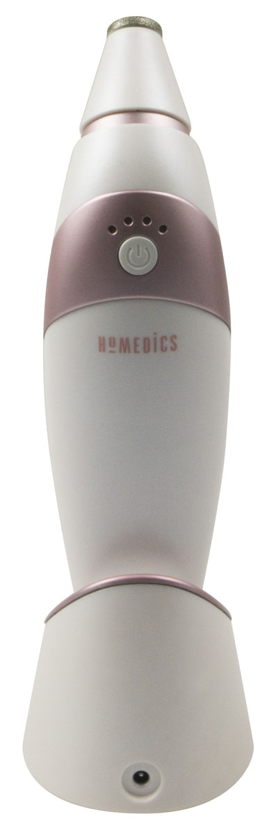 HoMedics Устройства для микродермабразии MDA-100RGA-EUMDA-100RGA-EU HoMedics Устройства для микродермабразии MDA-100RGA-EUMDA-100RGA-EUРеволюционный уход за кожей с помощью нового устройства для микродермабразии HoMedics Radiance. Профессиональное качество – инкрустированные алмазные наконечники для отслаивания ороговевших частичек кожи, а также для глубокого отшелушивания эпидермиса для нормальной и чувствительной кожи. Используйте салонный пилинг в домашних условиях, чтобы уменьшить морщины, увеличенные поры, угри и рубцы от угревой сыпи. Устройство действует как мини-пылесос: с помощью нежного вакуумного массажа и абразивного наконечника снимается внешний слой мертвых клеток кожи. Избавляясь от мертвого слоя внешней кожи, вы ускоряете рост свежих клеток, делая кожу лица гладкой и сияющей. Доказанные результаты: более 70% женщин имели более упругую кожу после 3 недель использования. Вы можете наслаждаться полноценной салонной процедурой без необходимости посещать салон вообще! Подходит для всех типов кожи - 4 настройки интенсивности всасывания в соответствии с типом кожи. Быстрая и простая система для ежедневных процедур, всего 5 минут для вечернего ухода. Применяется на лице, шее и руках до самого глубокого отшелушивания. Мертвая кожа и кусочки эпидермиса попадают в сменный фильтр под алмазным наконечником. Рекомендуем менять фильтр после каждых 1-2 процедур. В комплекте 50 запасных фильтров. Одна полная 4-часовая зарядка должна обеспечить до 28 процедур! Для достижения наилучших результатов рекомендуется пятиминутное применение до трех раз в неделю.