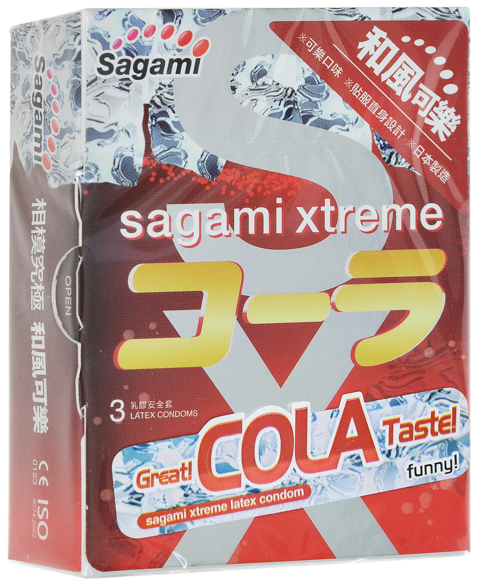 Sagami Xtreme Cola 3шт. Презервативы со вкусом колы, латекс 0,04 мм143157 Sagami Xtreme Cola 3шт. Презервативы со вкусом колы, латекс 0,04 мм143157Латексные ультратонкие презервативы со вкусом колы. Ультратонкие - максимальный комфорт использования и удовольствие от полового акта! Удивительно тонкие и при этом прочные презервативы.Максимально сохраняет ощущения. Любите оральный секс - сделайте его еще приятнее!